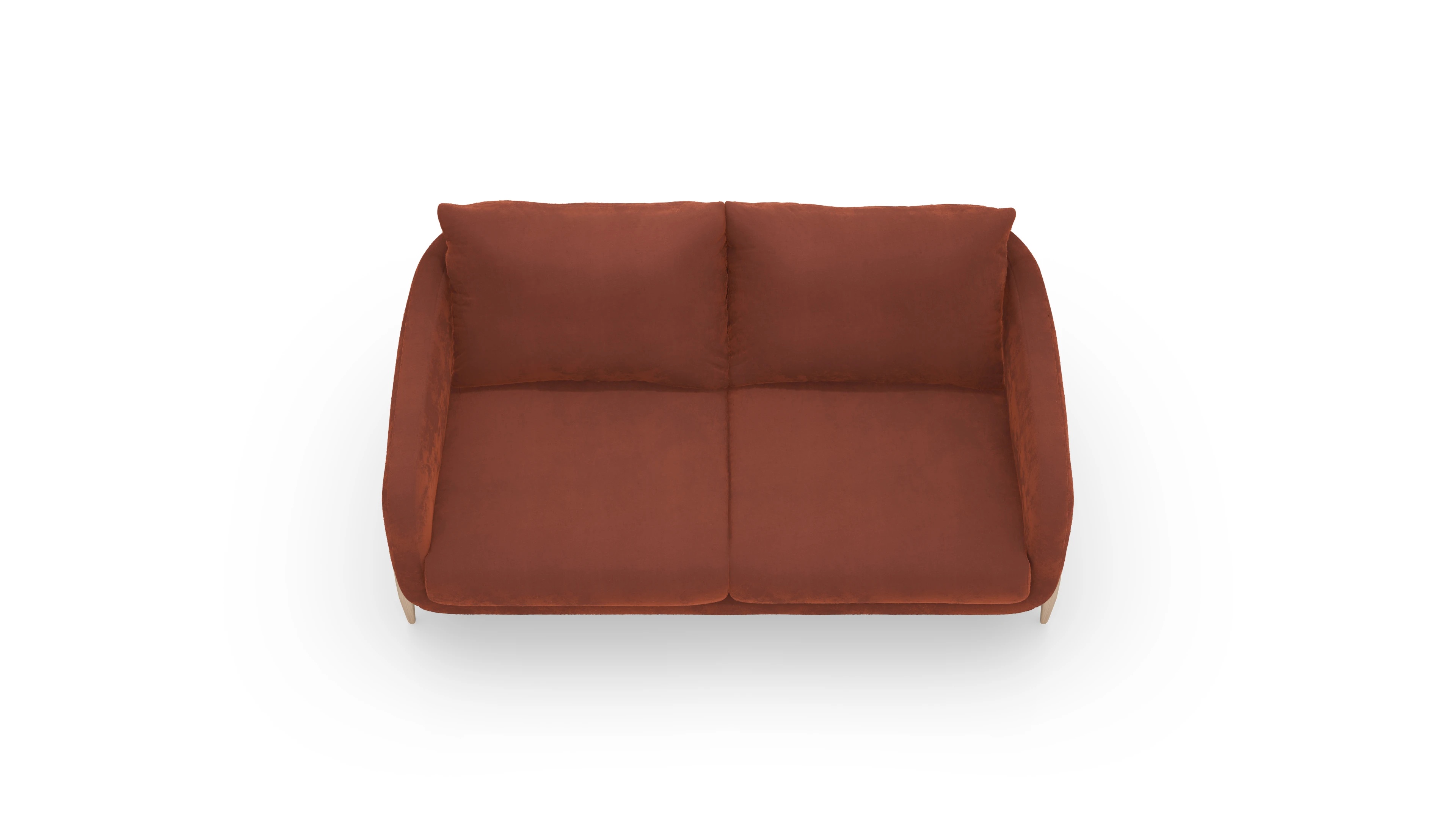 Ansicht des Produktes Iversen 2-Sitzer in Samt orange