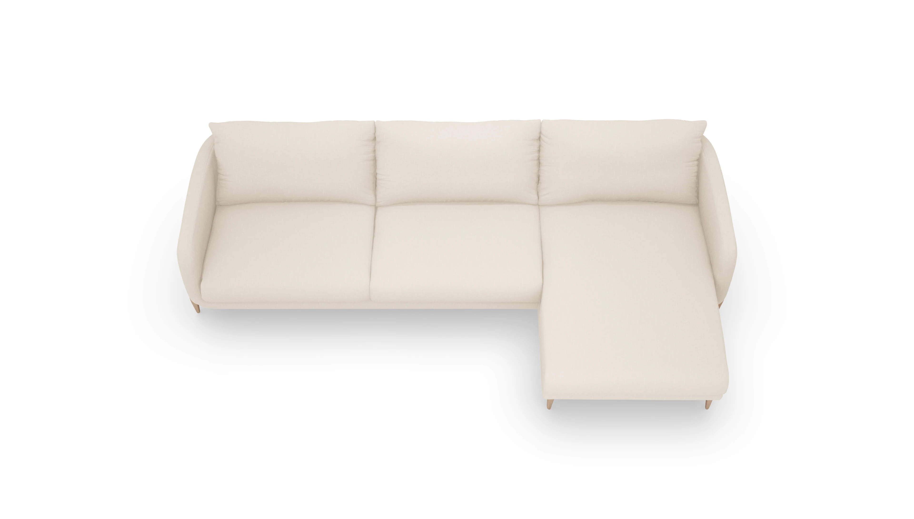 Stoffsofa Iversen Ansicht des Produktes Iversen Sofa mit Rec rechts in Stoff weiß