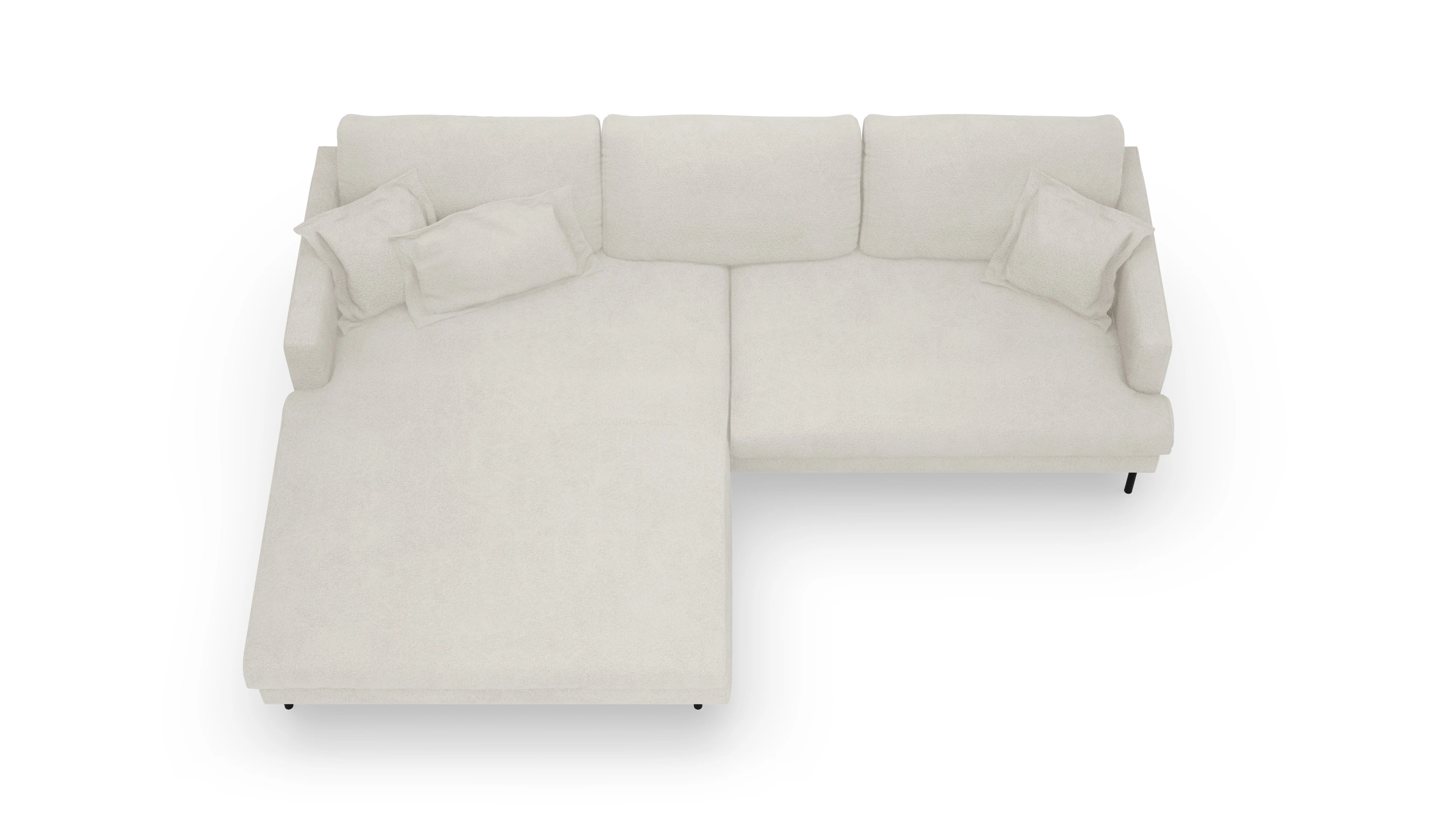 Ansicht des Produktes Arna Sofa mit Rec links in Stoff weiß