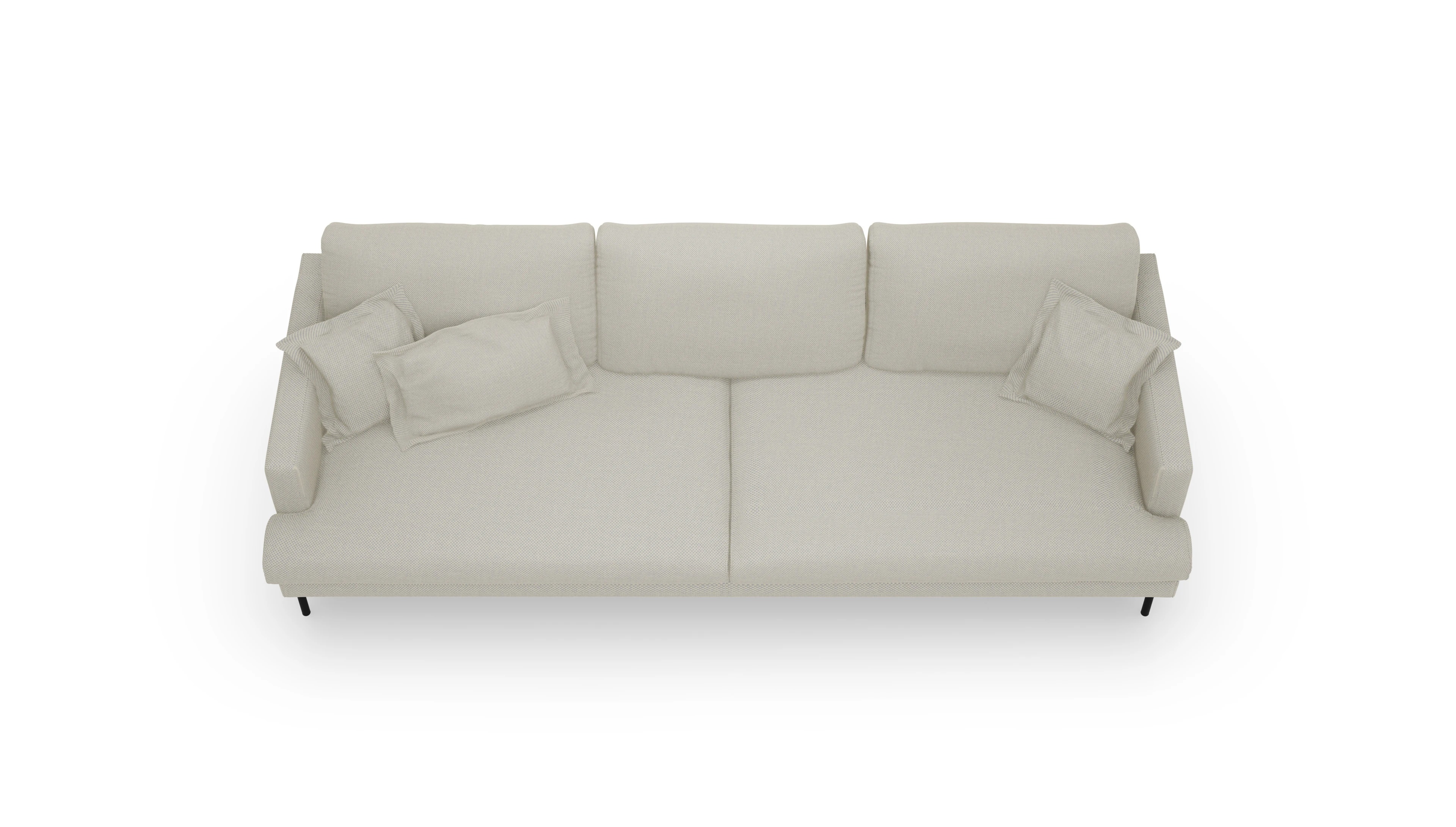 Stoffsofa Arna Ansicht des Produktes Arna 4-Sitzer in Stoff weiß