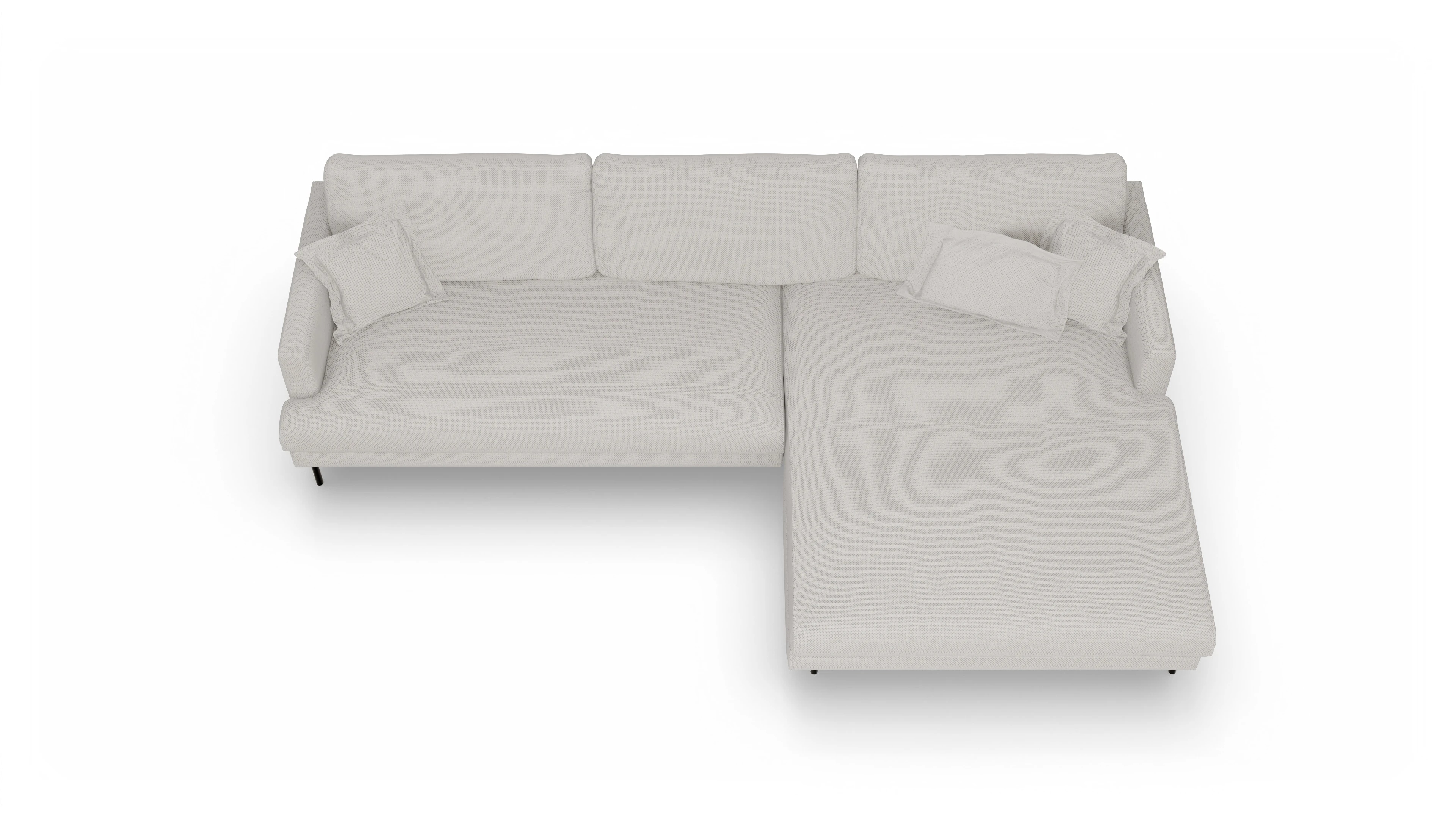 Ansicht des Produktes Arna Sofa mit Rec rechts in Stoff weiß