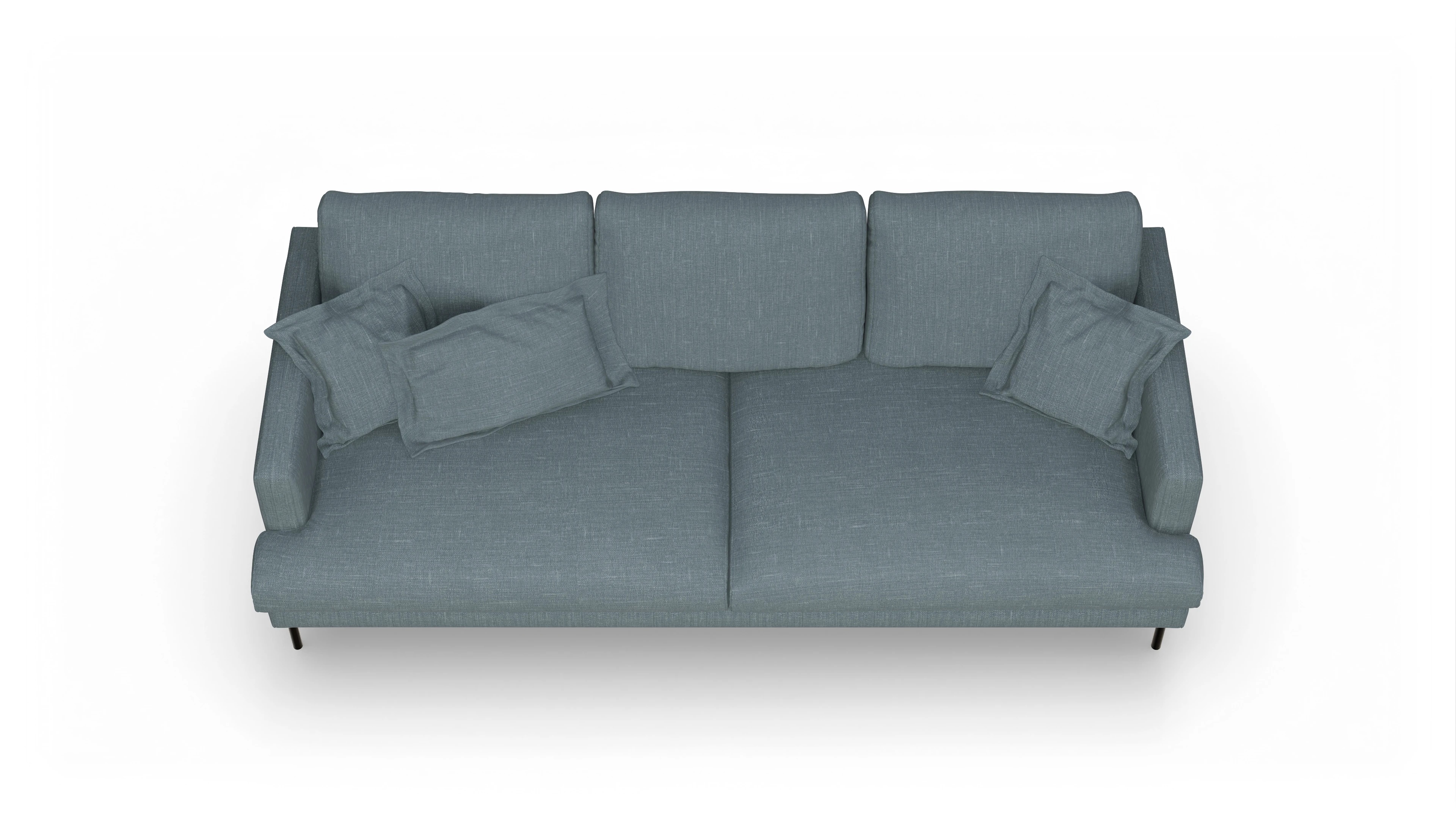 Ansicht des Produktes Arna 3-Sitzer in Stoff blau