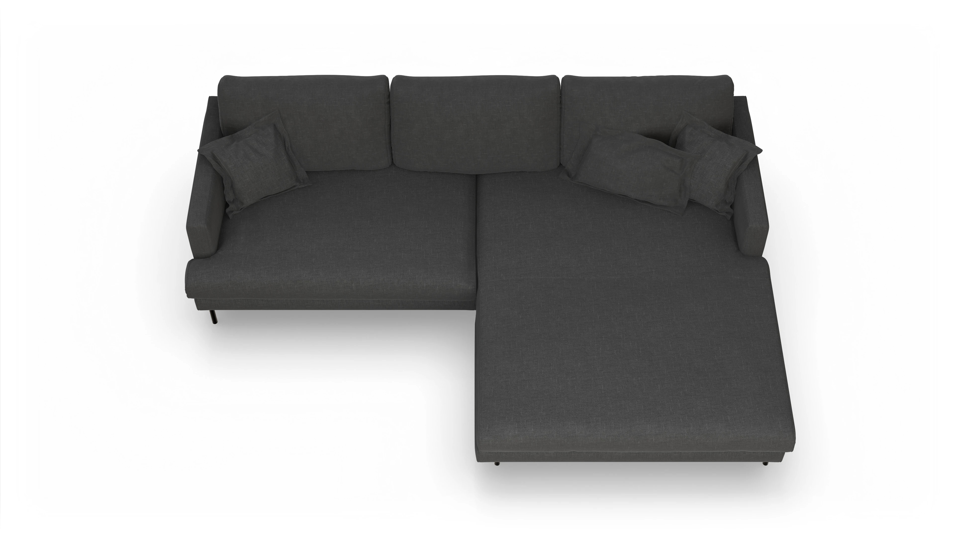 Ansicht des Produktes Arna Sofa mit Rec rechts in Stoff grau