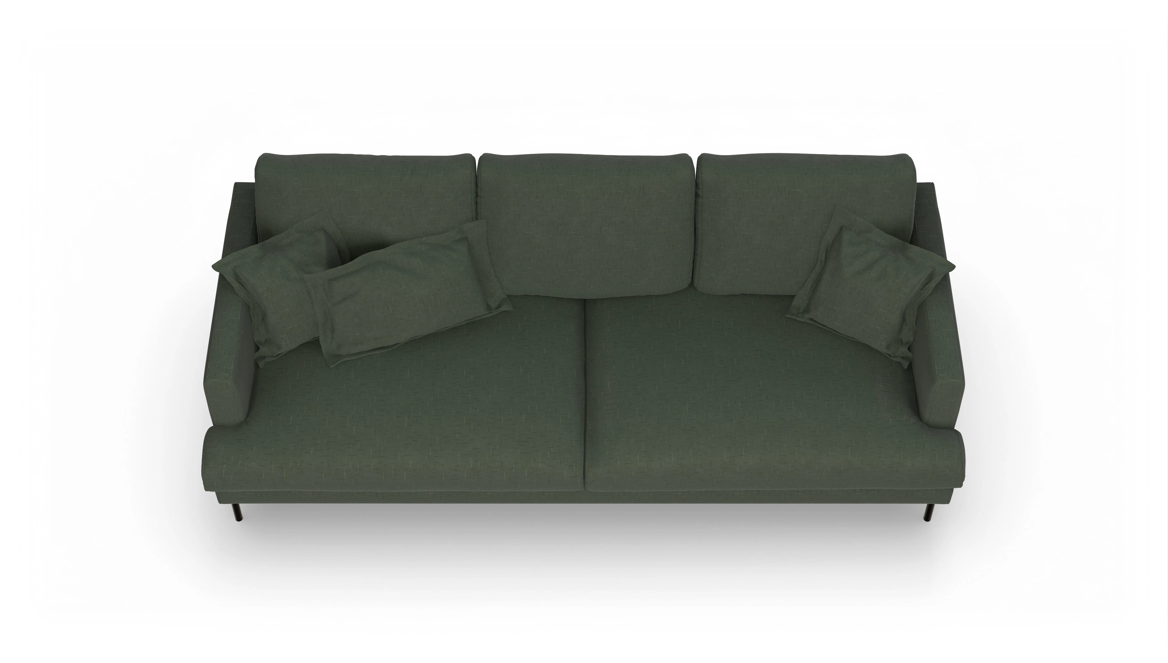 Ansicht des Produktes Arna 3-Sitzer in Stoff grün