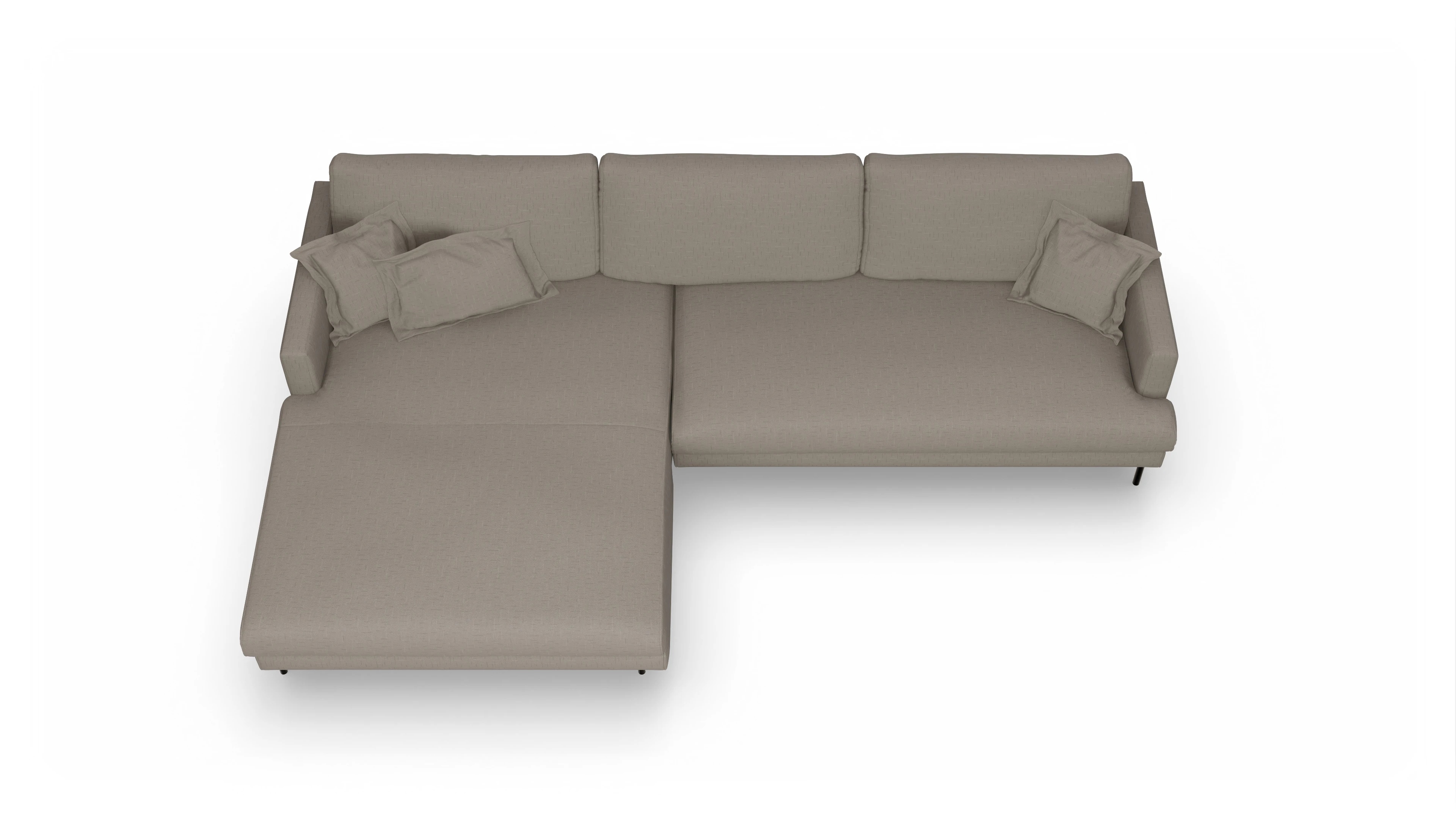 Ansicht des Produktes Arna Sofa mit Rec links in Stoff beige