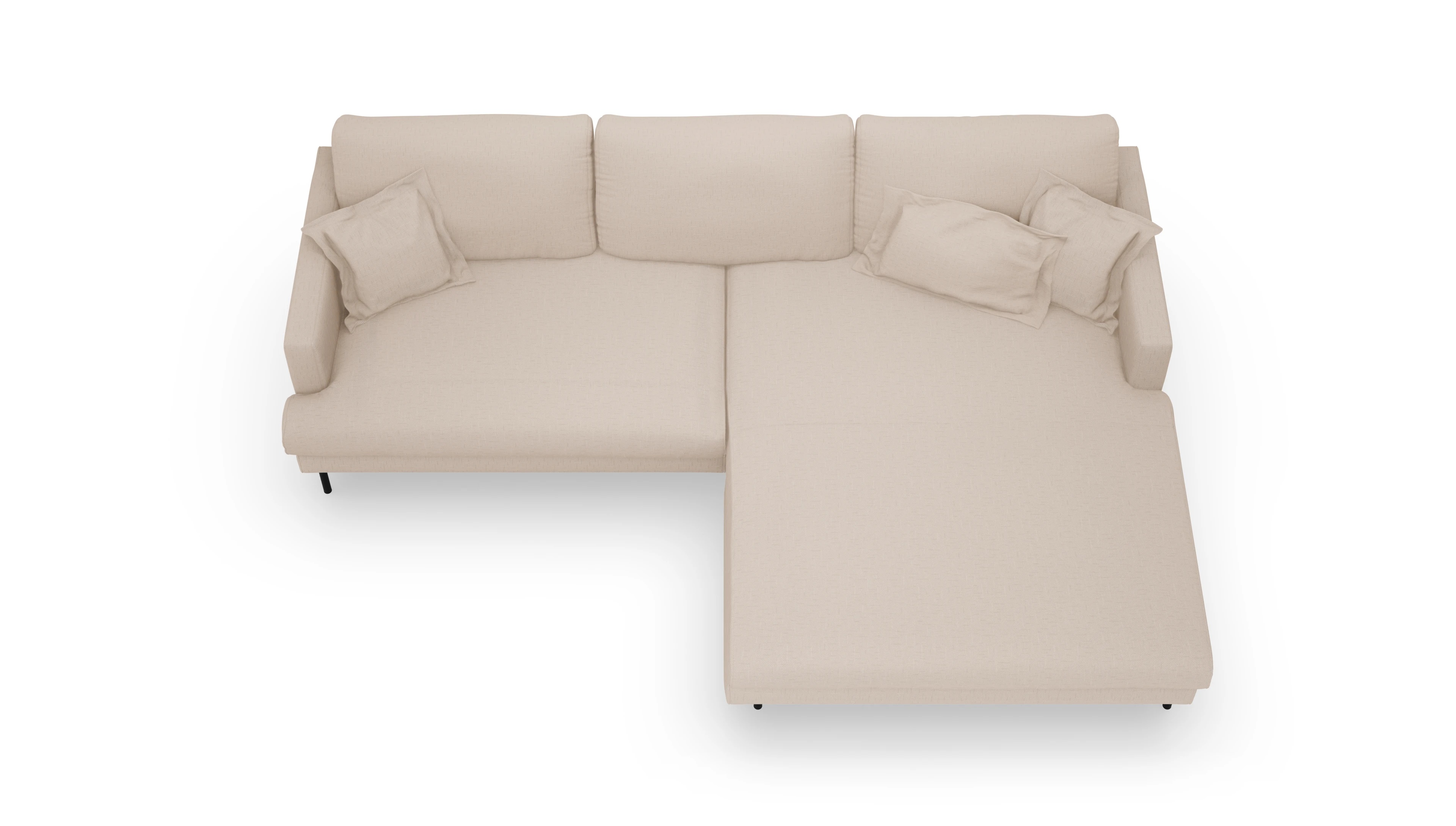 Ansicht des Produktes Arna Sofa mit Rec rechts in Stoff beige