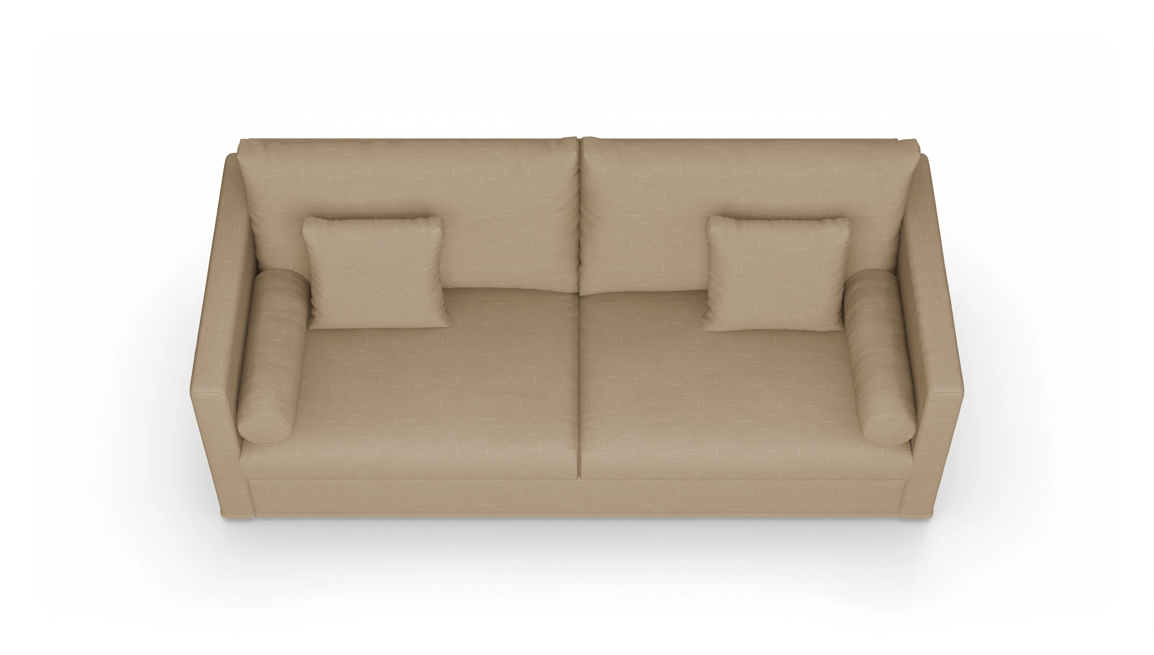 Schlafsofa Vadena Ansicht des Produktes Vadena 3-Sitzer in Stoff braun