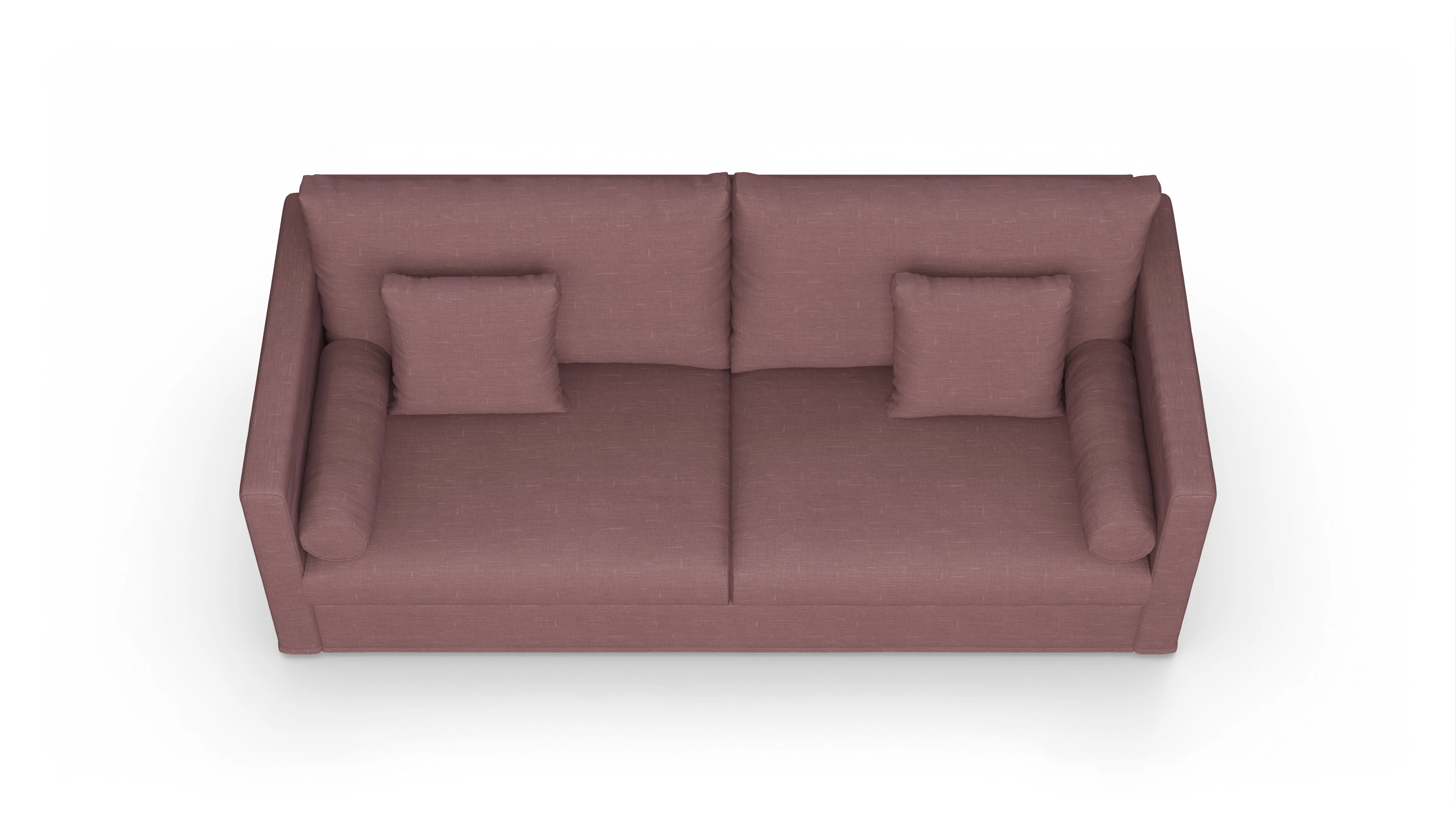 Schlafsofa Vadena Ansicht des Produktes Vadena 3-Sitzer in Stoff rot