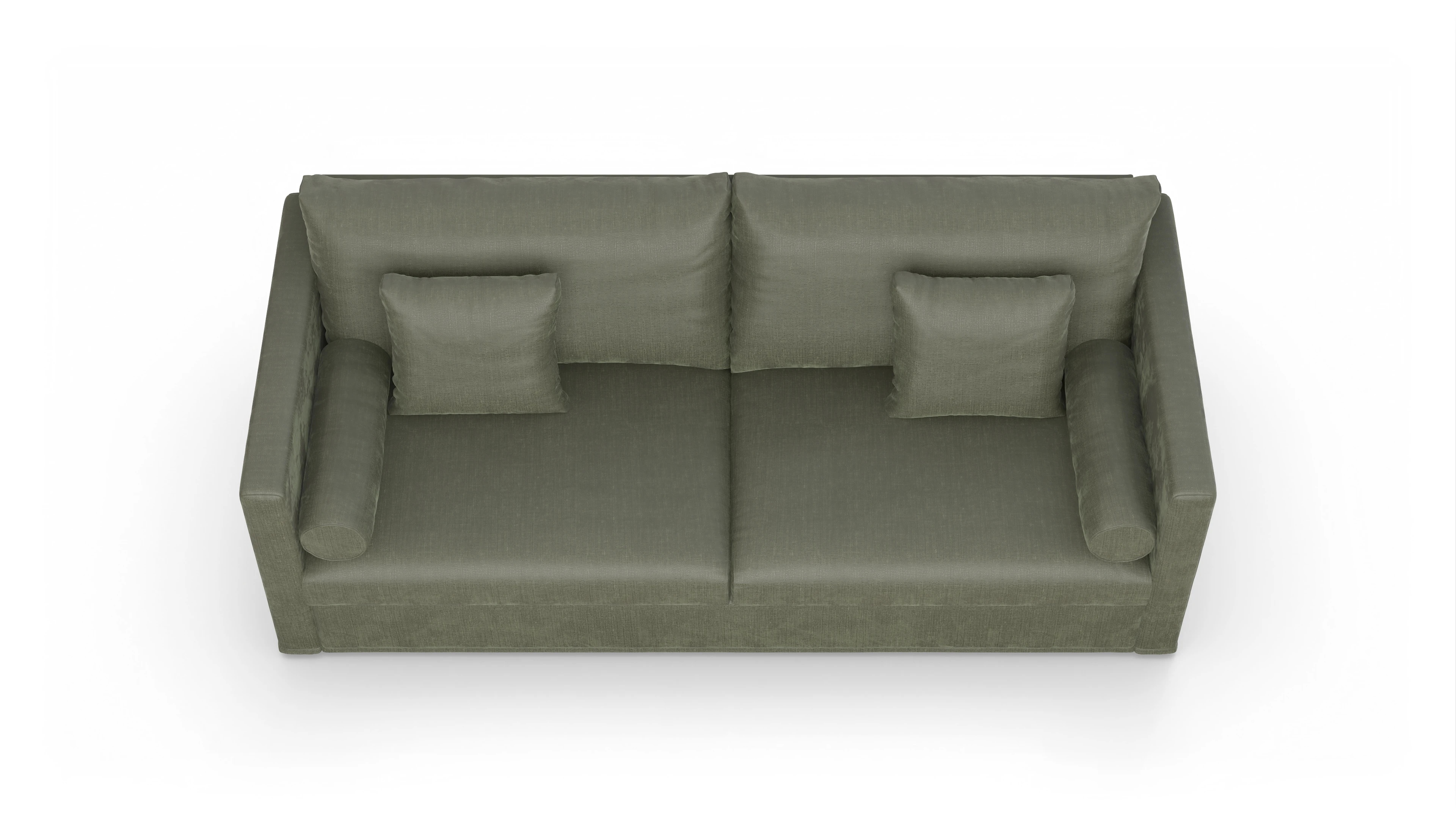 Schlafsofa Vadena Ansicht des Produktes Vadena 3-Sitzer in Stoff grün