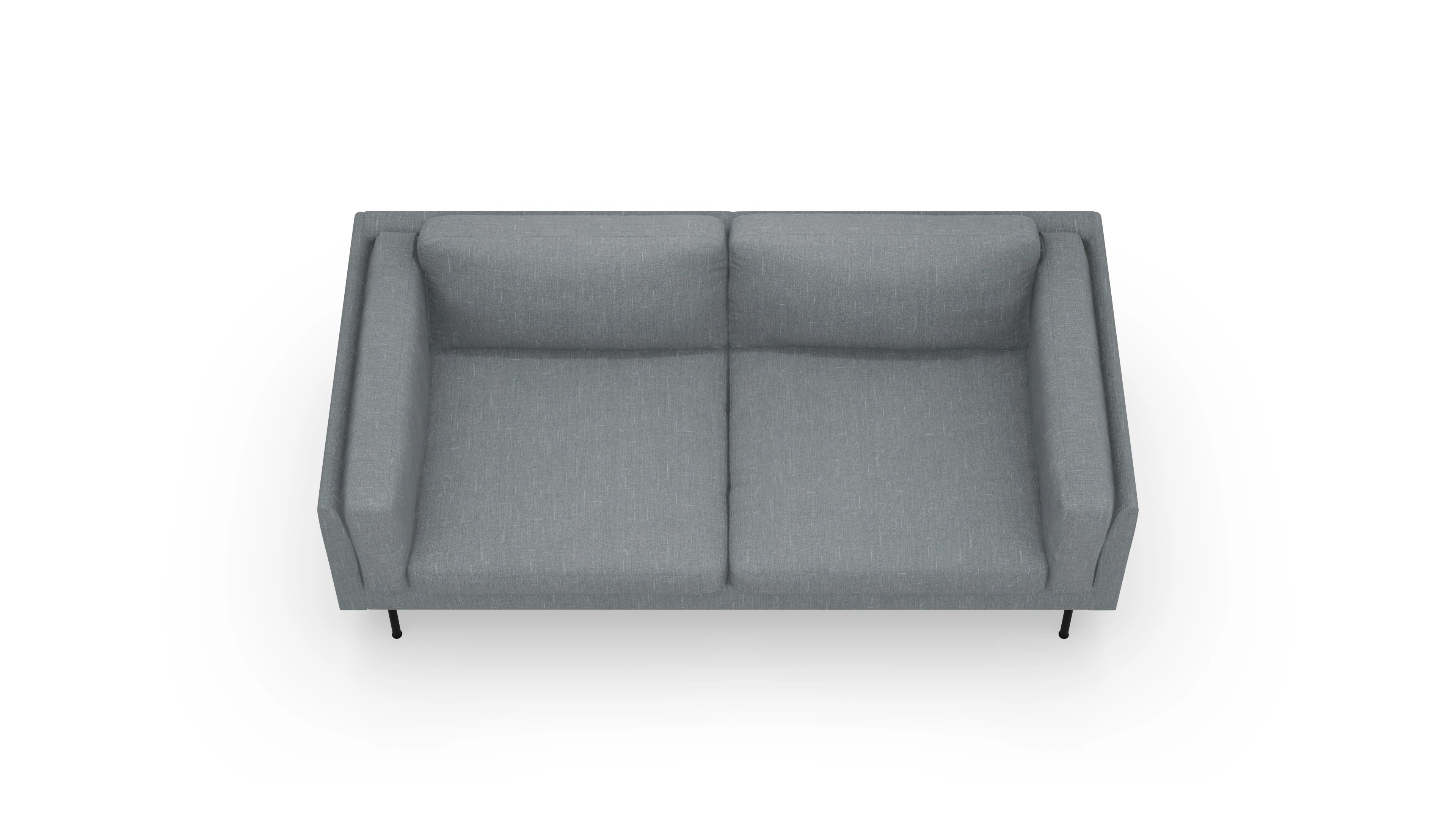 Designer-Sofa Henriksen in Stoff Ansicht des Produktes Henriksen 3-Sitzer in Stoff grau