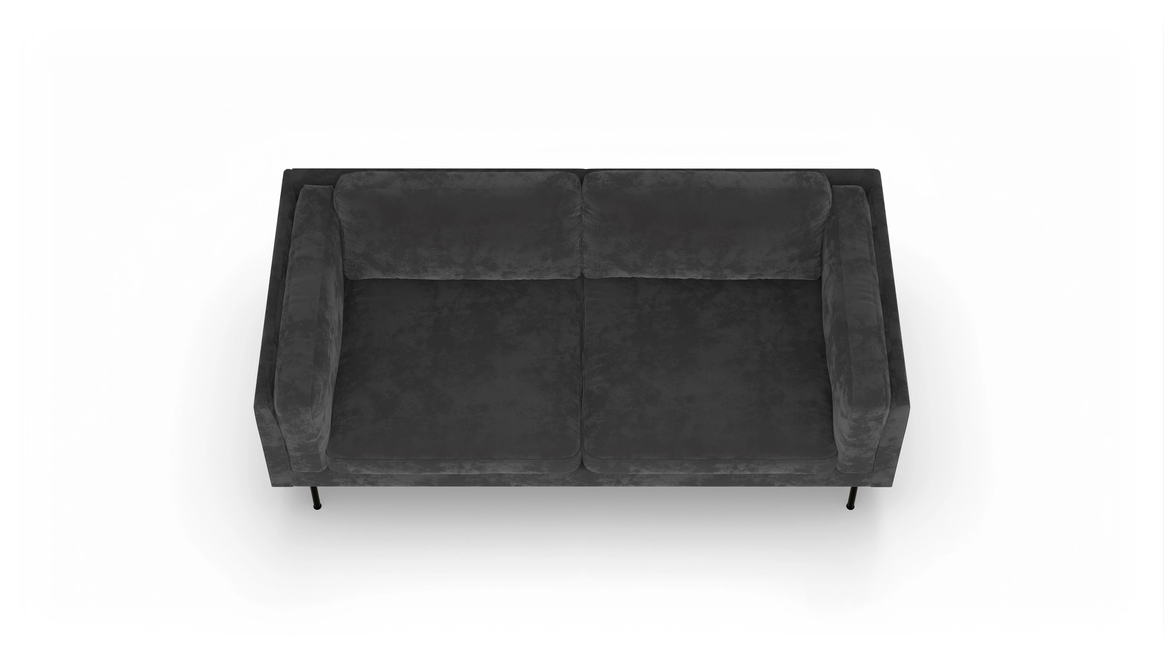 Ansicht des Produktes Henriksen 3-Sitzer in Samt schwarz