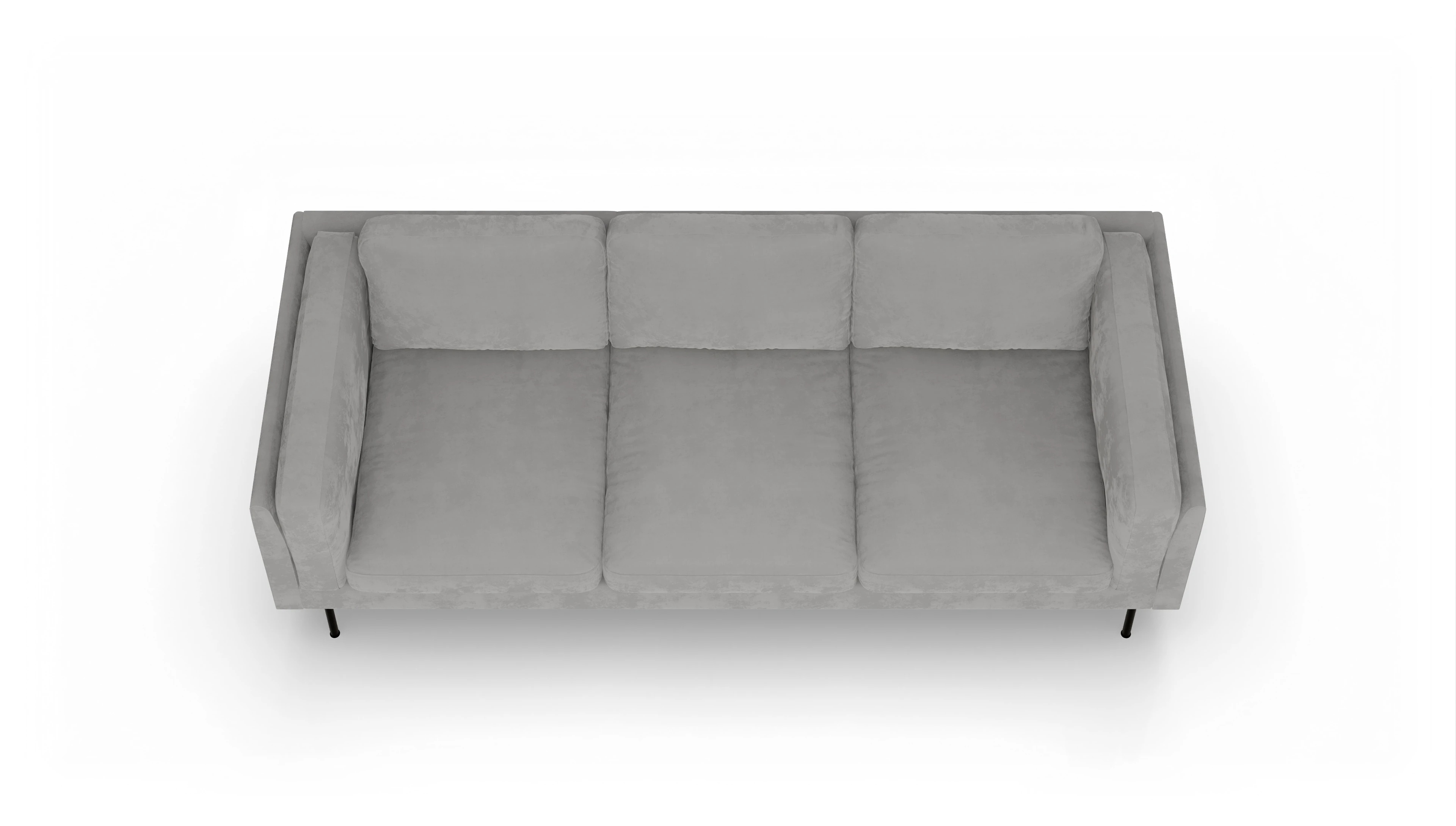 Ansicht des Produktes Henriksen 3,5-Sitzer in Samt grau