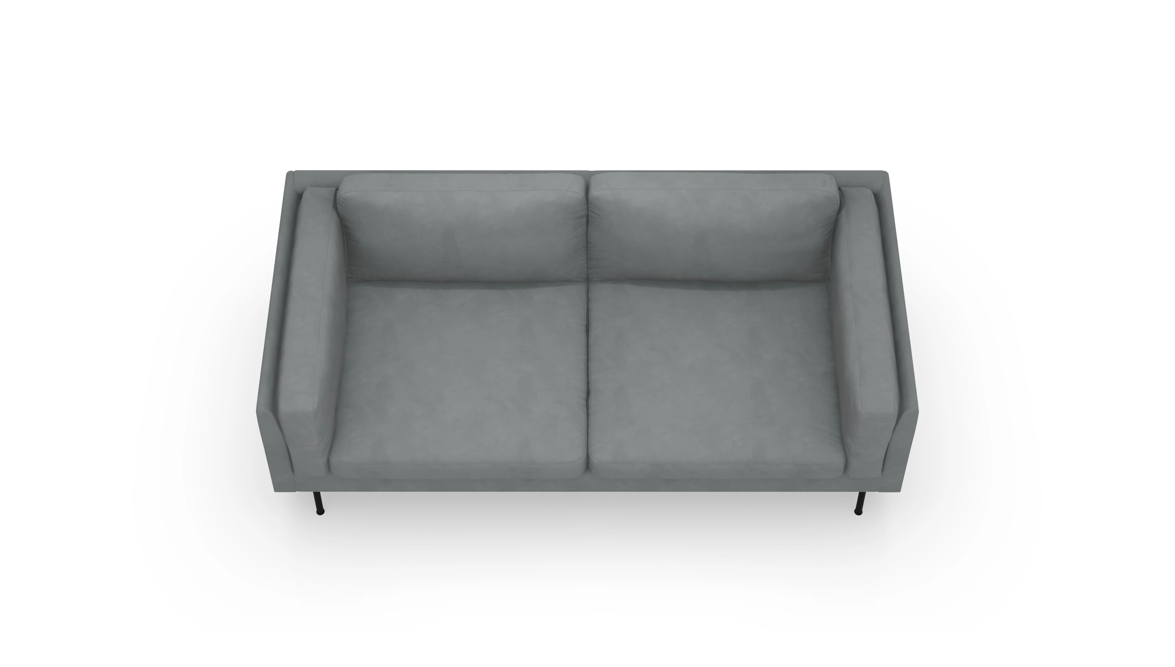 Designer-Sofa Henriksen in Stoff Ansicht des Produktes Henriksen 3-Sitzer in Stoff grau