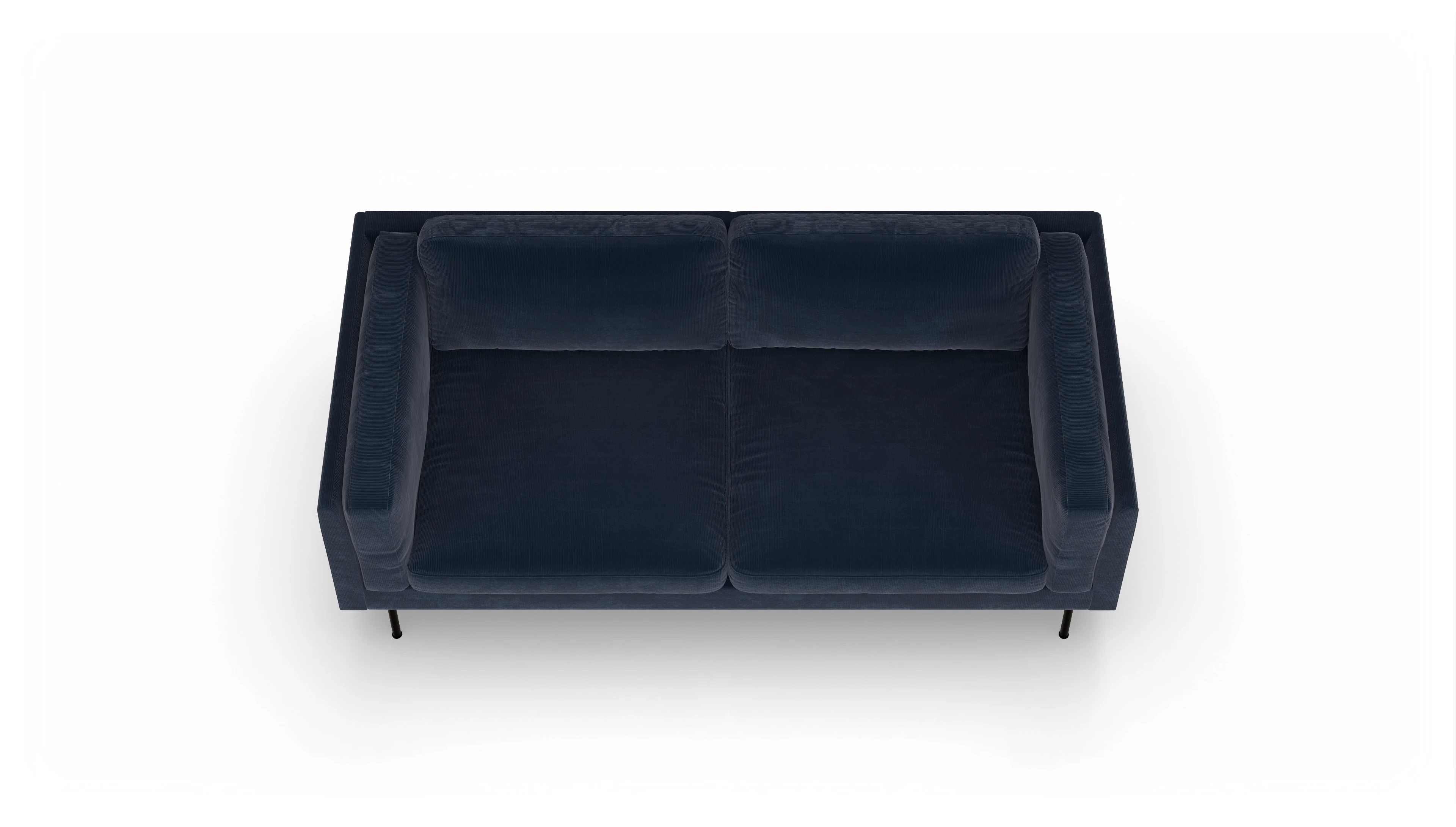 Ansicht des Produktes Henriksen 3-Sitzer in Cord blau