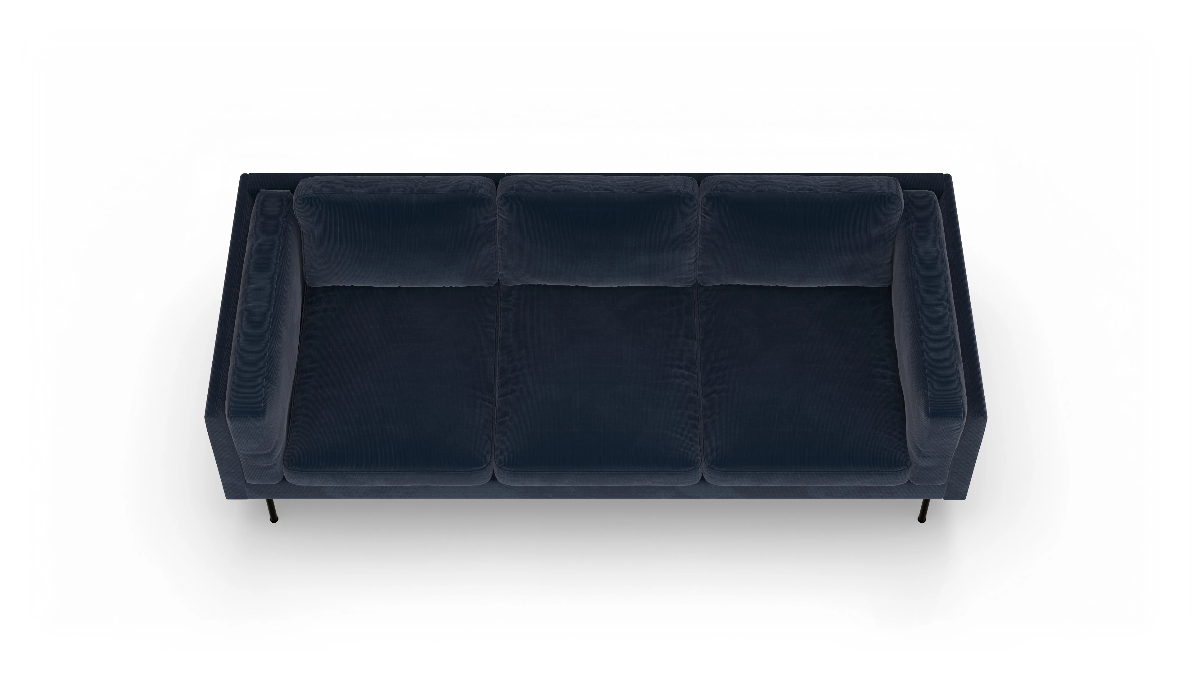 Ansicht des Produktes Henriksen 3,5-Sitzer in Cord blau