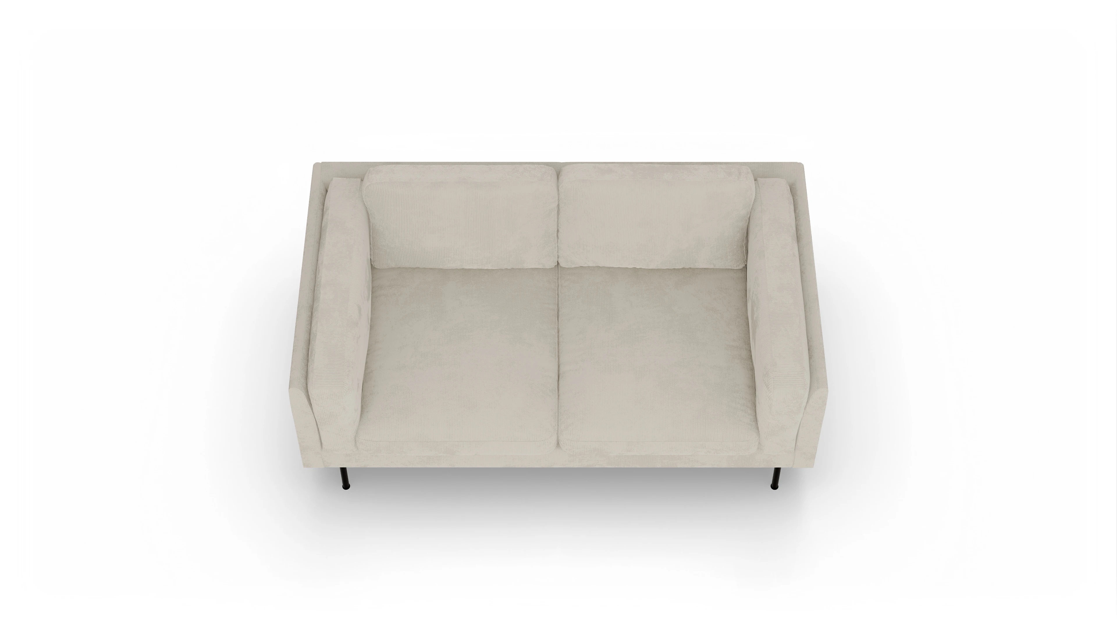 Ansicht des Produktes Henriksen 2-Sitzer in Cord weiß