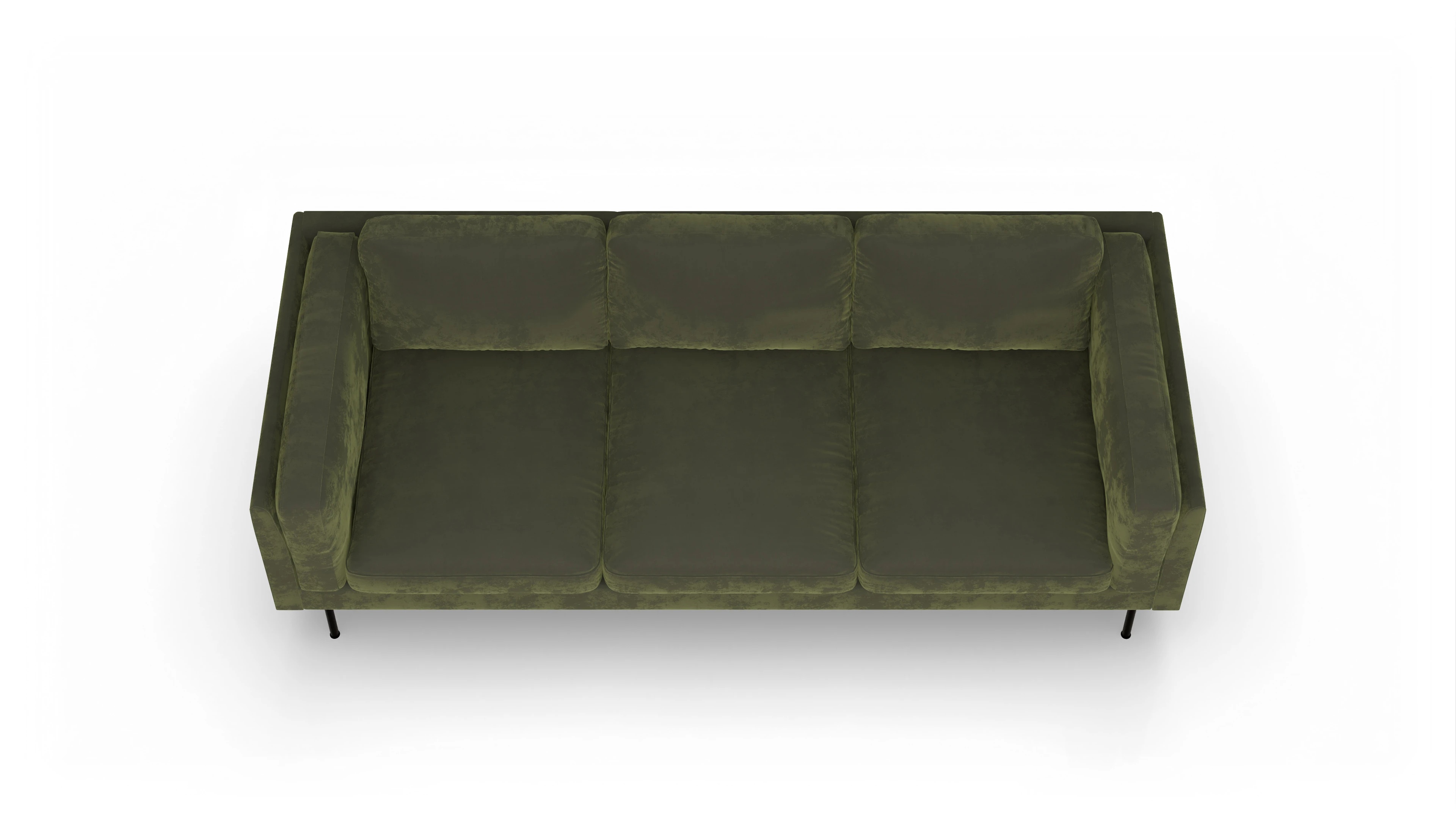 Ansicht des Produktes Henriksen 3,5-Sitzer in Samt grün