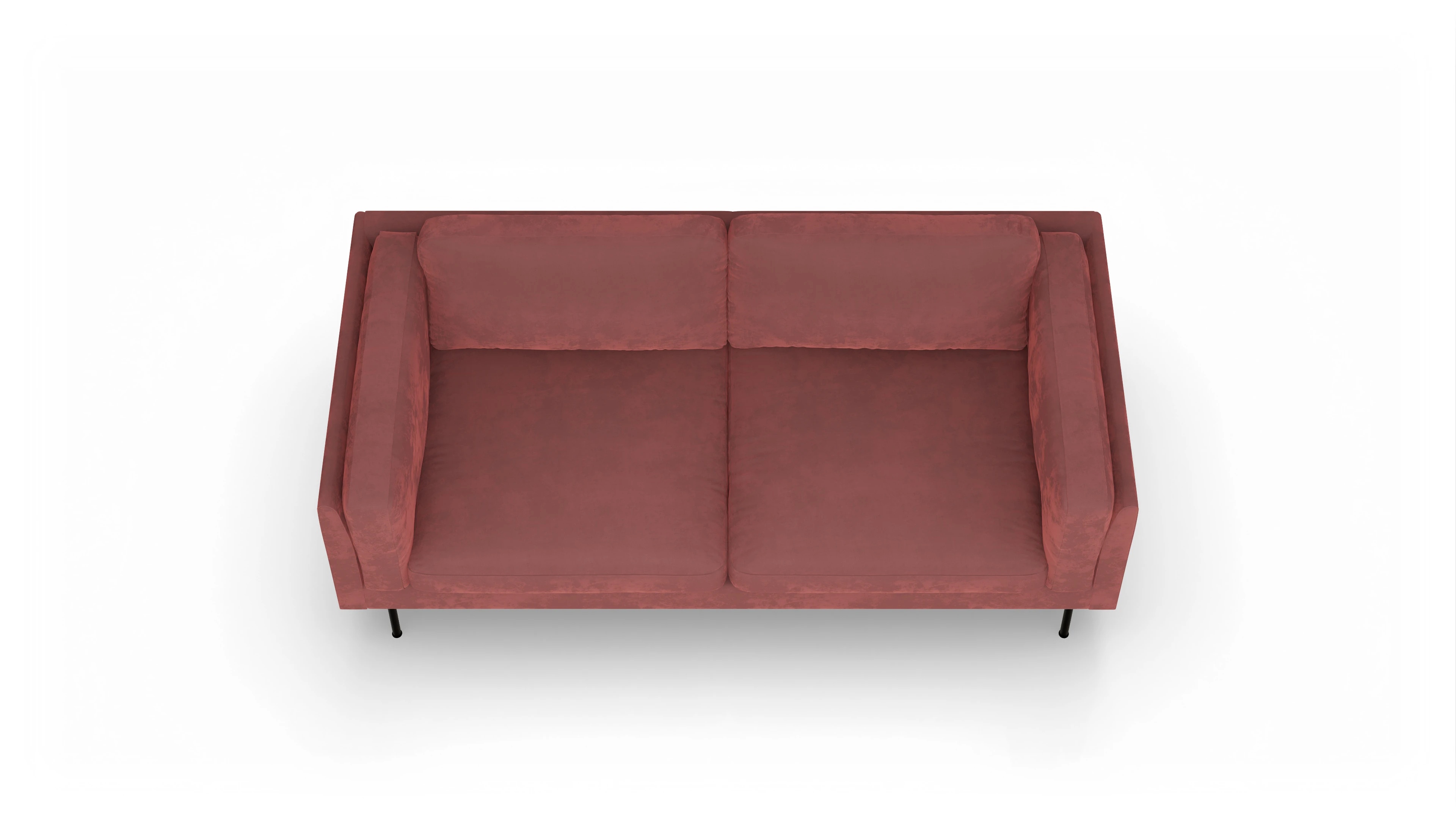 Ansicht des Produktes Henriksen 3-Sitzer in Samt rot