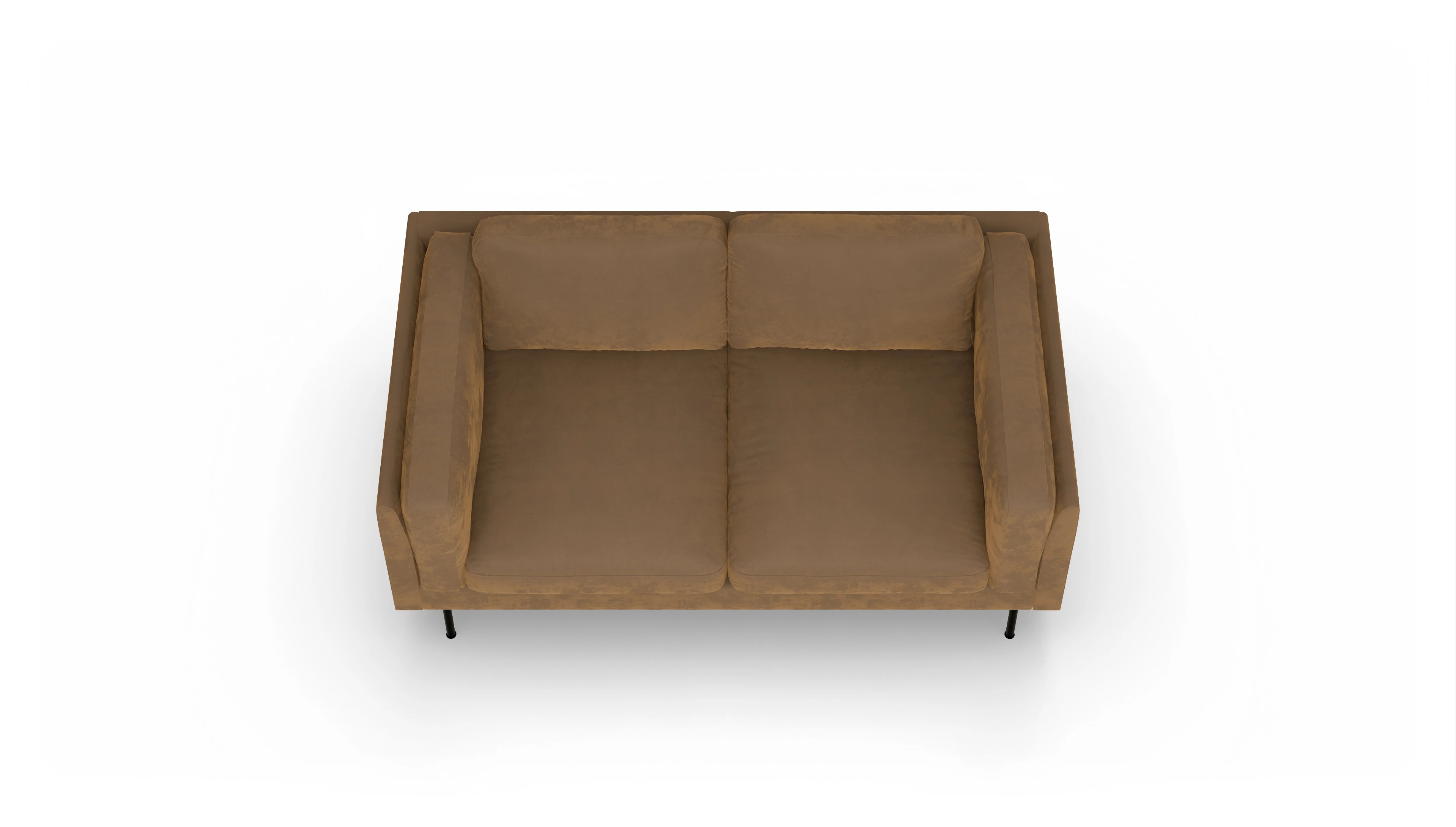 Ansicht des Produktes Henriksen 2-Sitzer in Samt braun