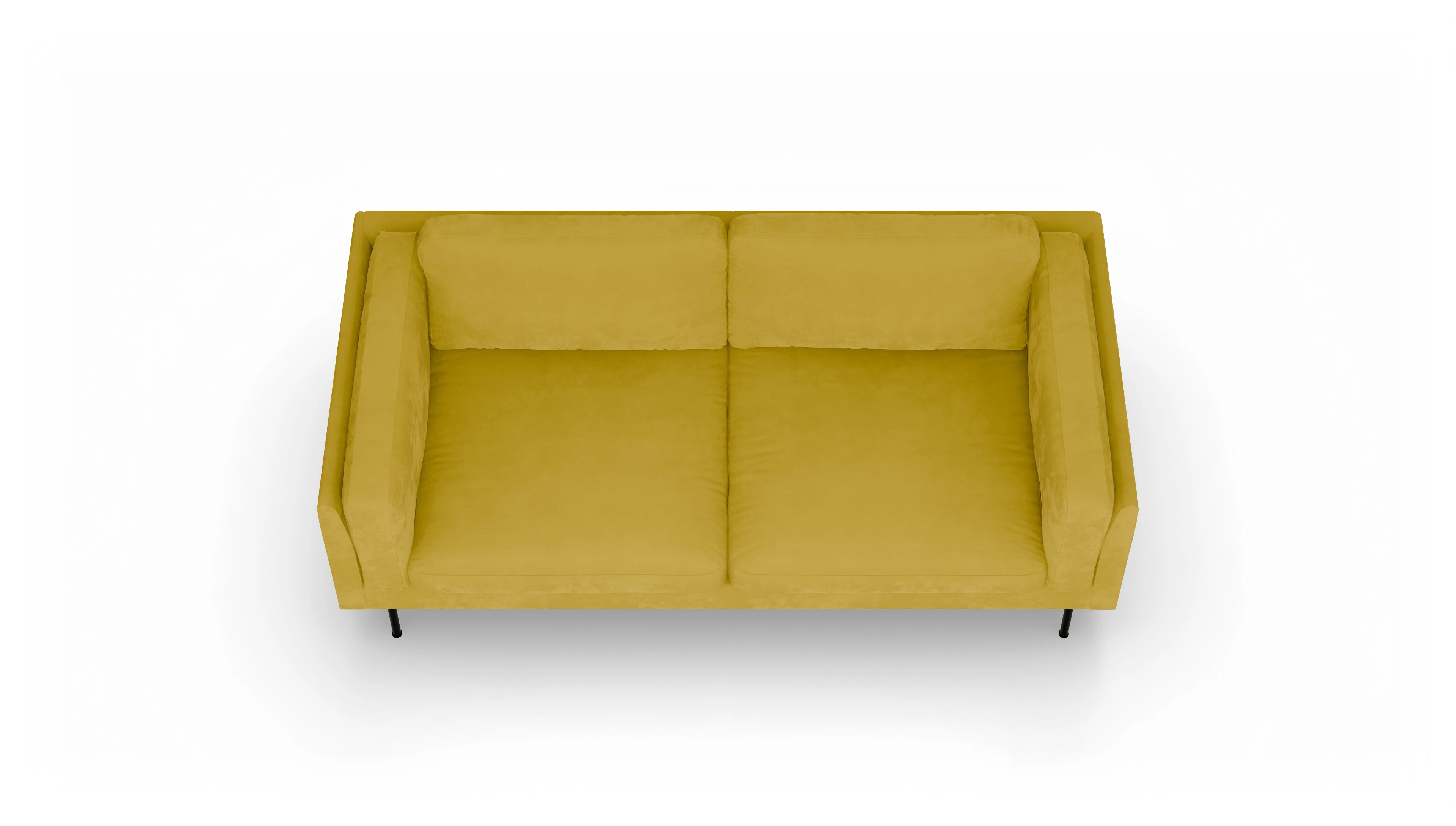 Ansicht des Produktes Henriksen 3-Sitzer in Samt gelb