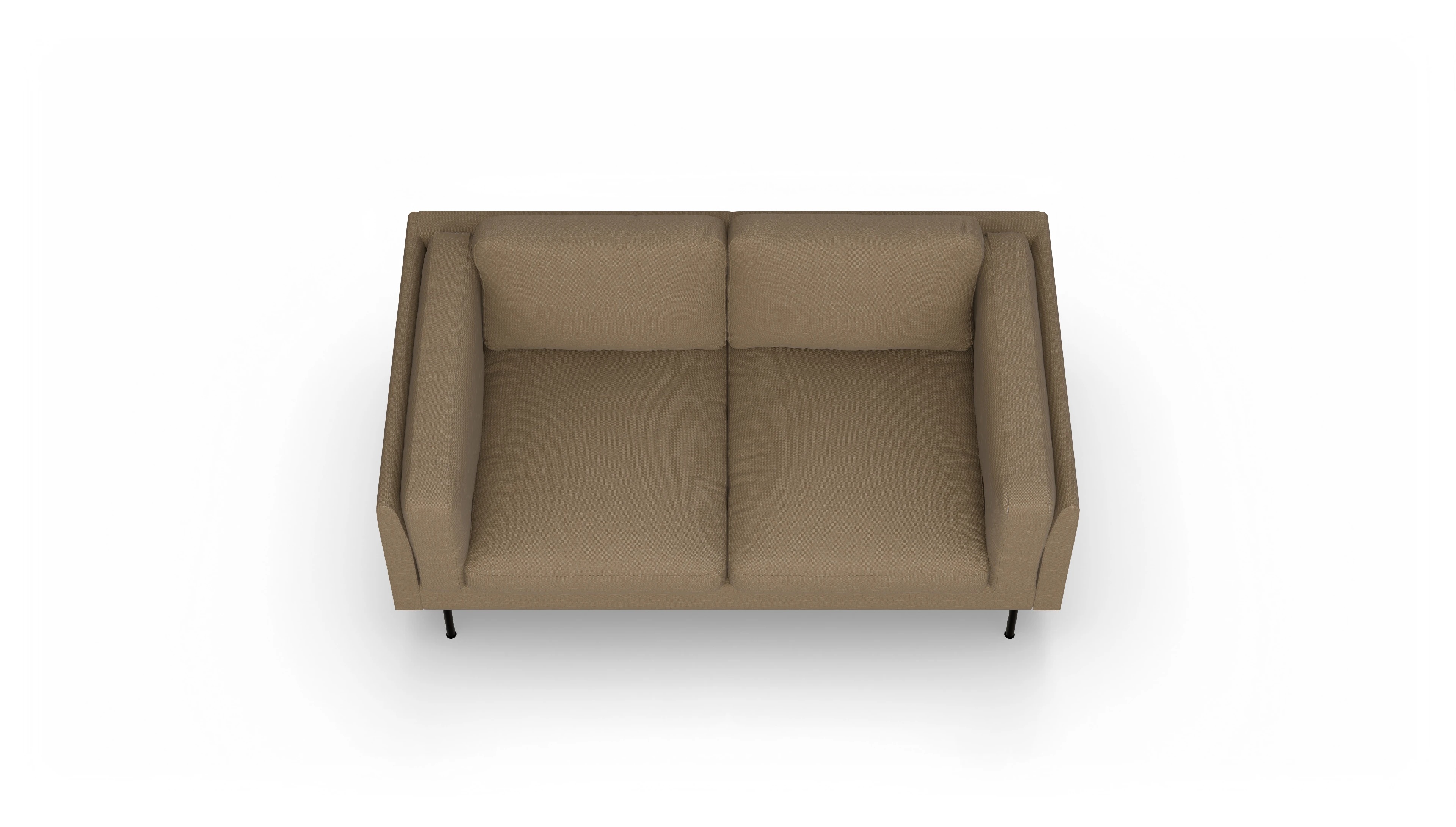 Ansicht des Produktes Henriksen 2-Sitzer in Stoff braun