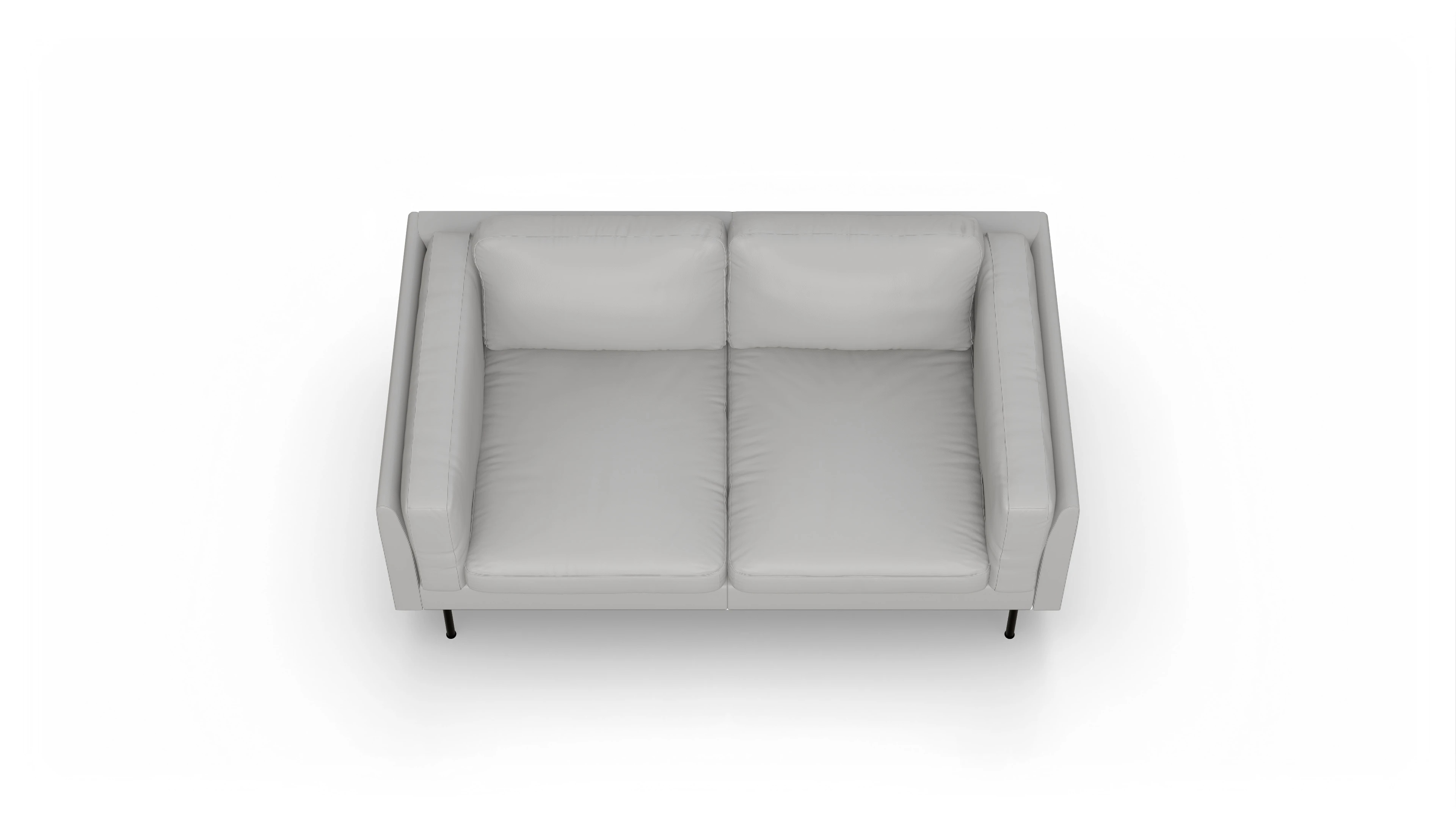 Ansicht des Produktes Henriksen 2-Sitzer in Leder weiß