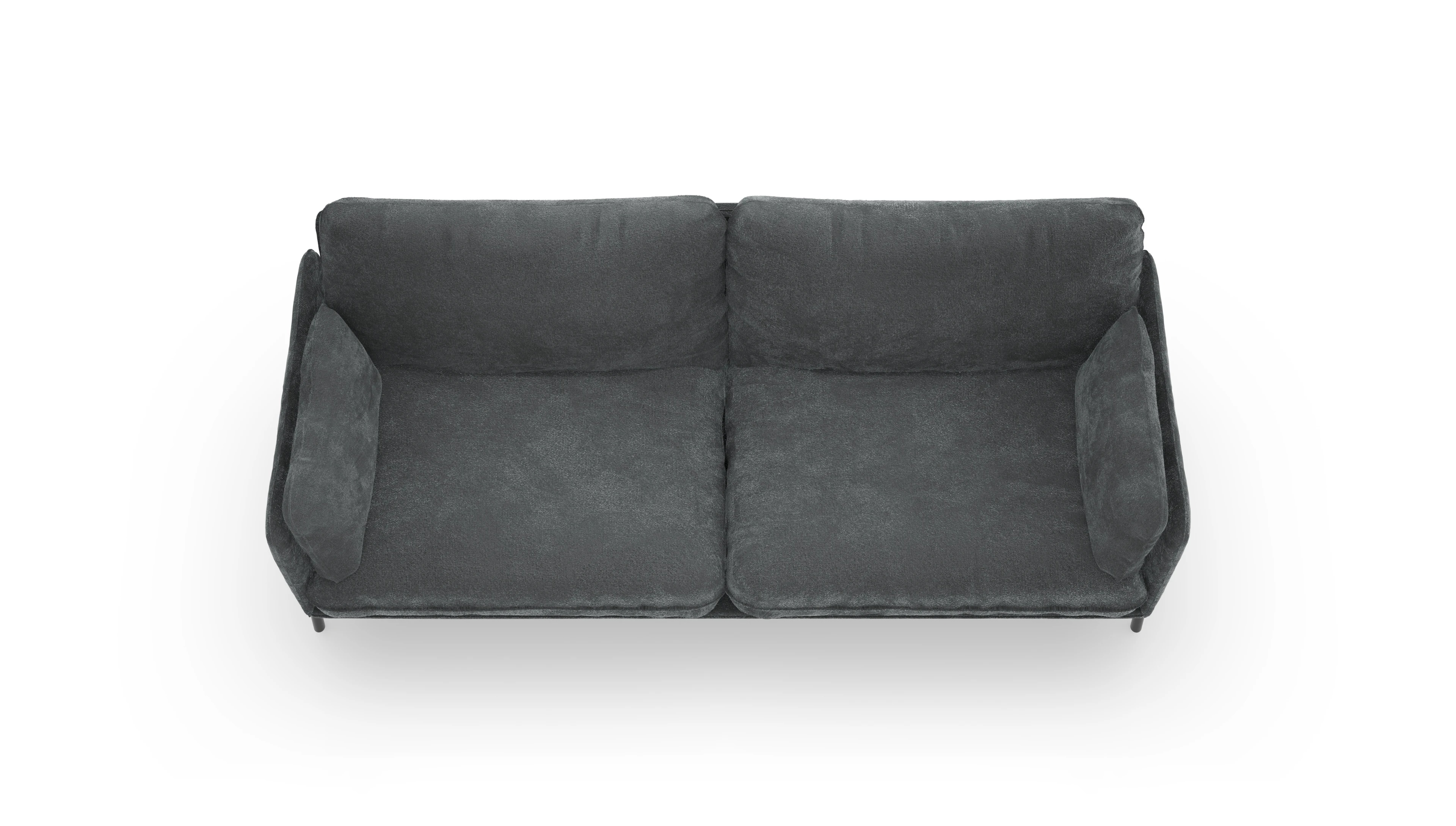 Stoffsofa Crimora Ansicht des Produktes Crimora 3-Sitzer in Stoff grau