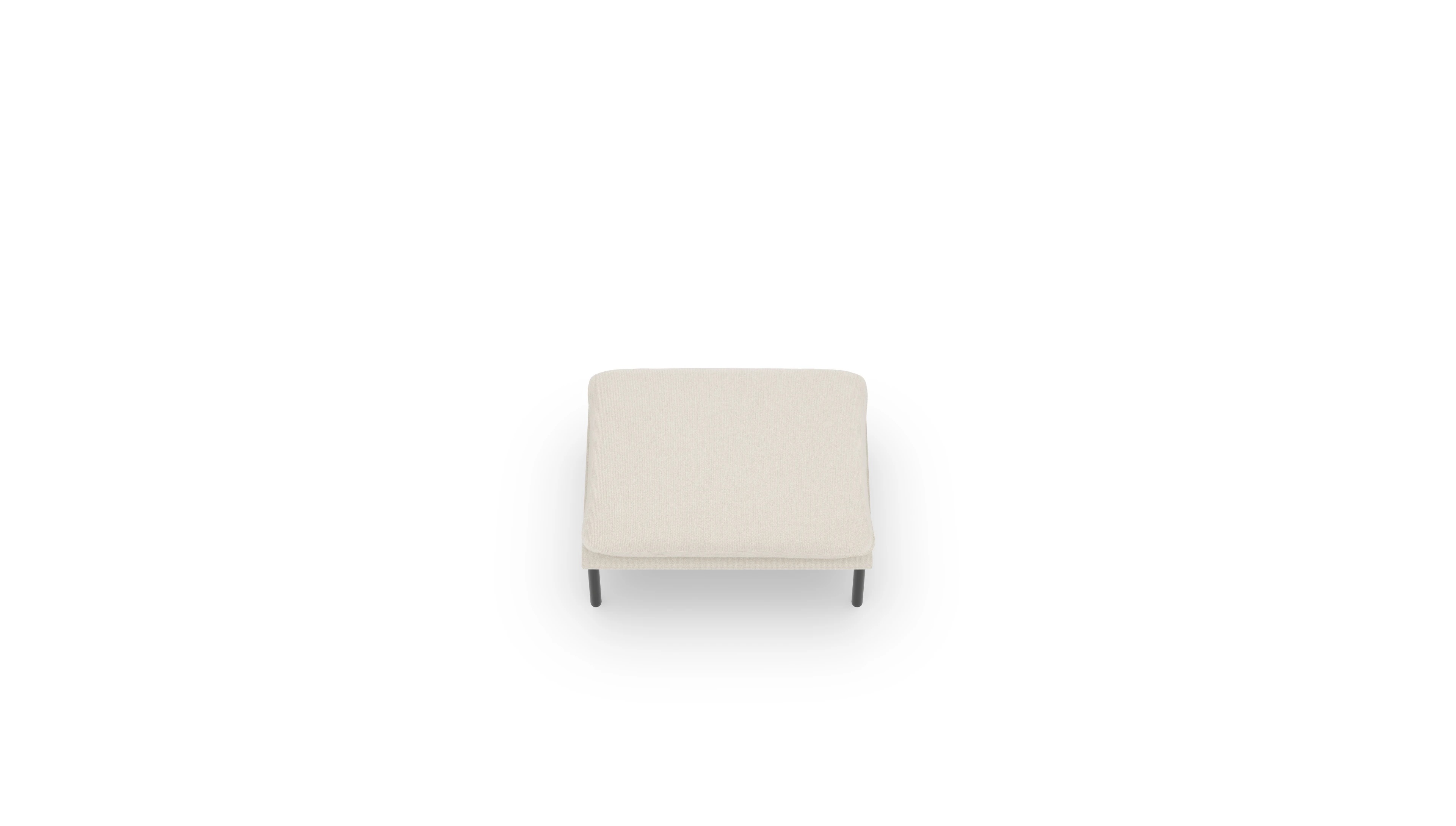 Stoffhocker Crimora Ansicht des Produktes Crimora Hocker in Stoff weiß