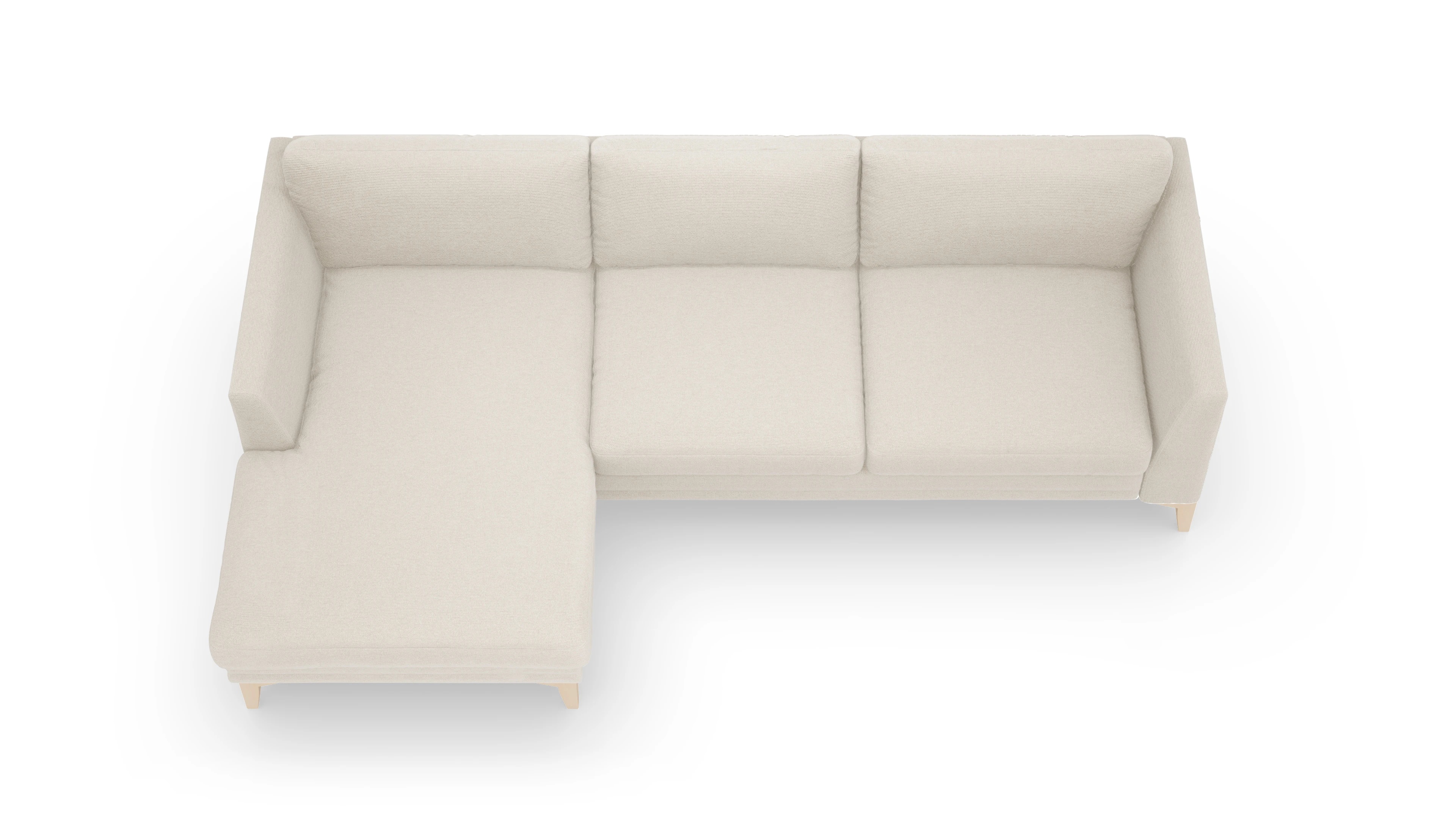 Stoffsofa Fairfield Ansicht des Produktes Fairfield Sofa mit Rec links in Stoff weiß