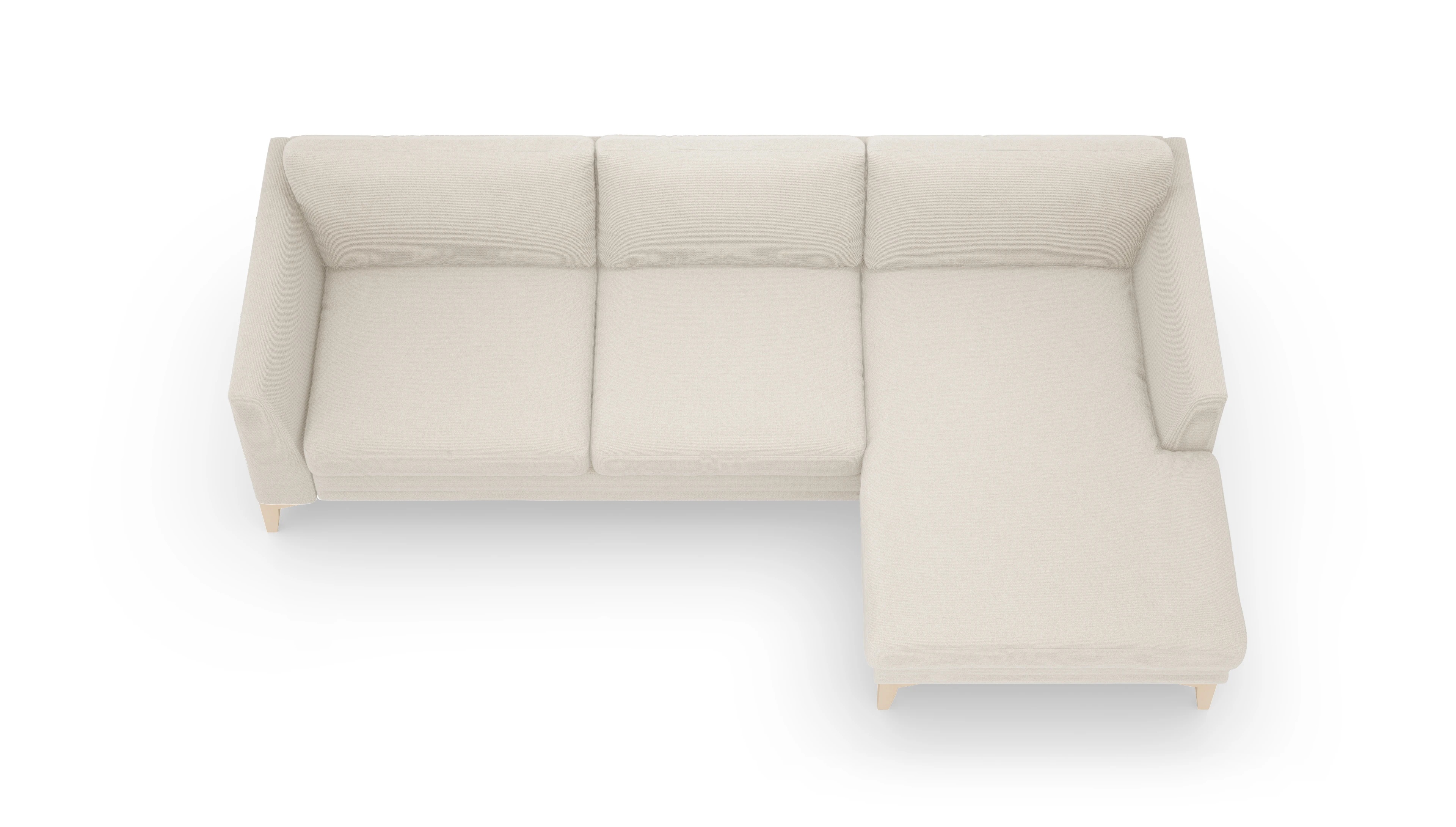 Stoffsofa Fairfield Ansicht des Produktes Fairfield Sofa mit Rec rechts in Stoff weiß