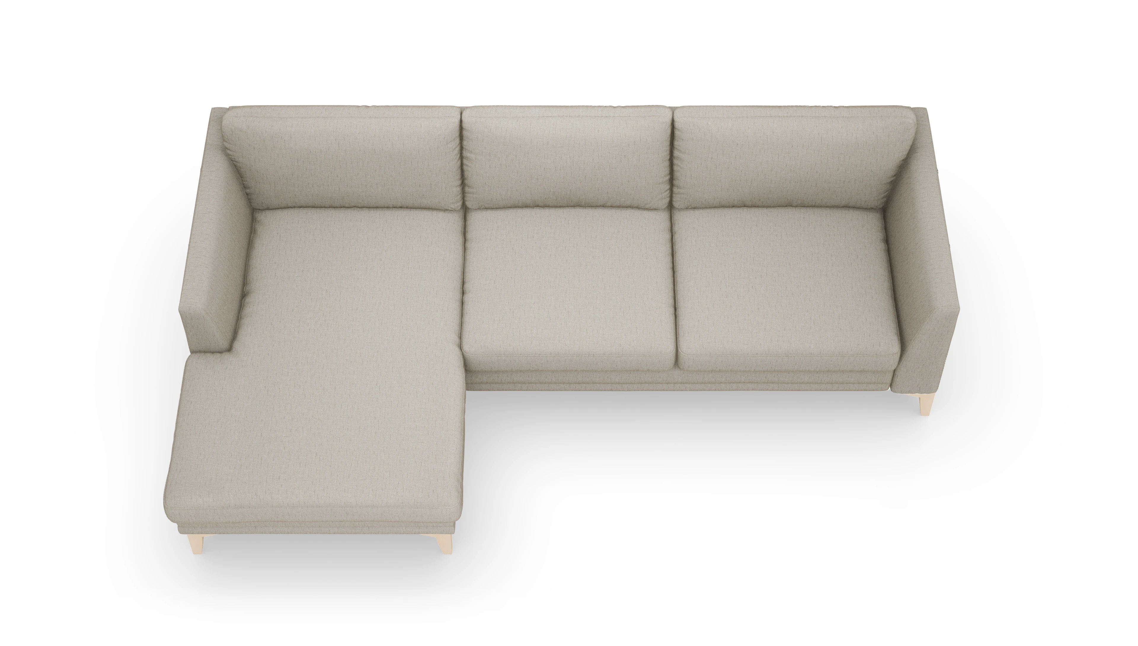 Stoffsofa Fairfield Ansicht des Produktes Fairfield Sofa mit Rec links in Stoff beige