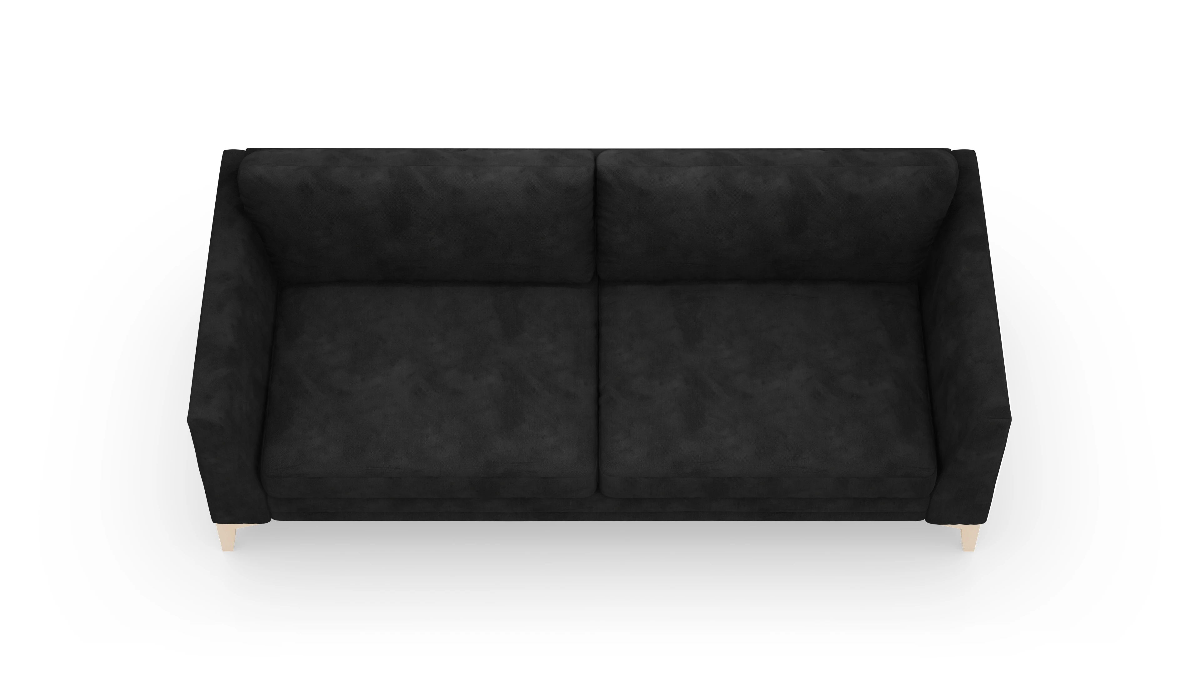 Stoffsofa Fairfield Ansicht des Produktes Fairfield 3-Sitzer in Samt schwarz