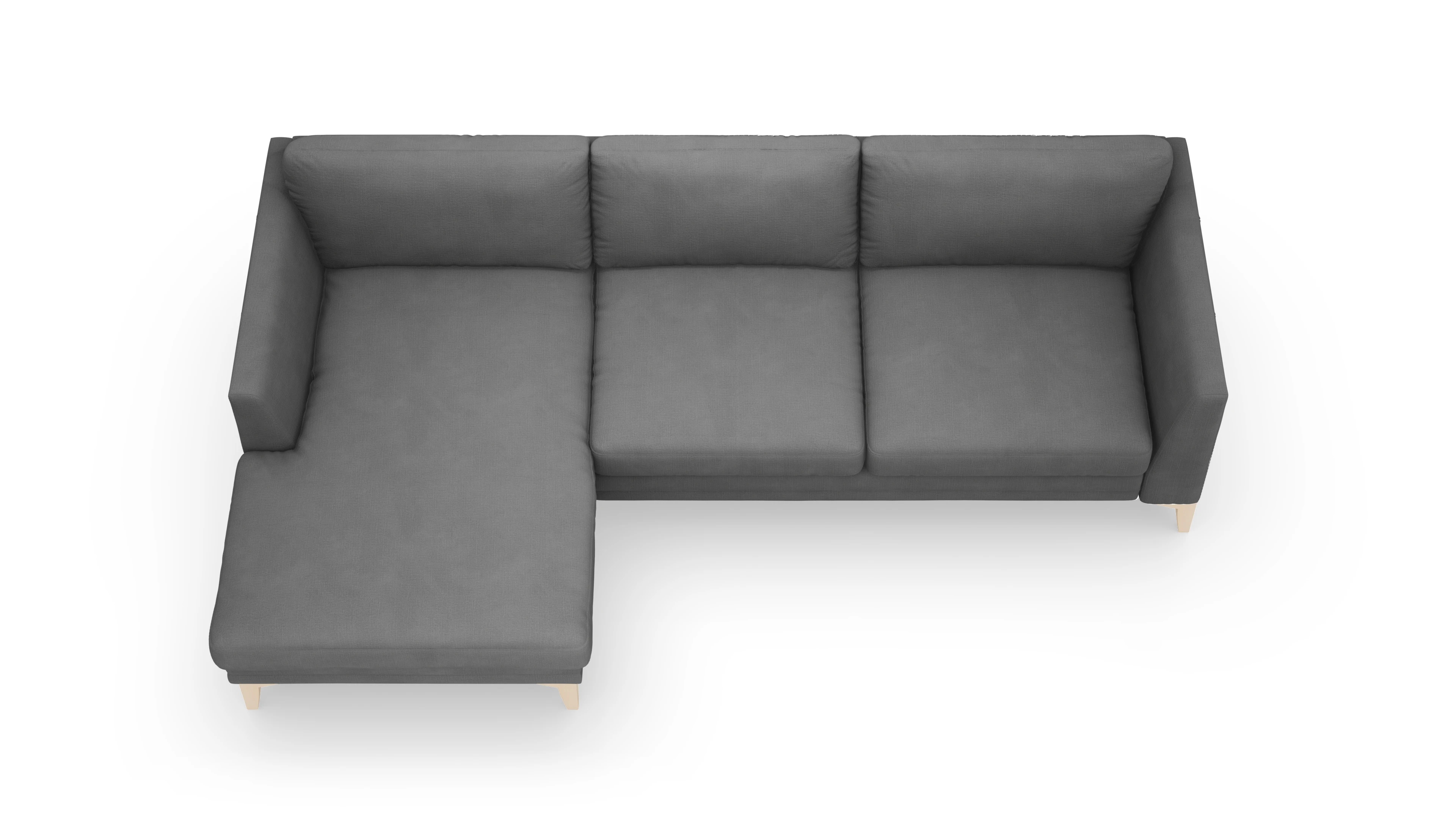 Ansicht des Produktes Fairfield Sofa mit Rec links in Samt grau
