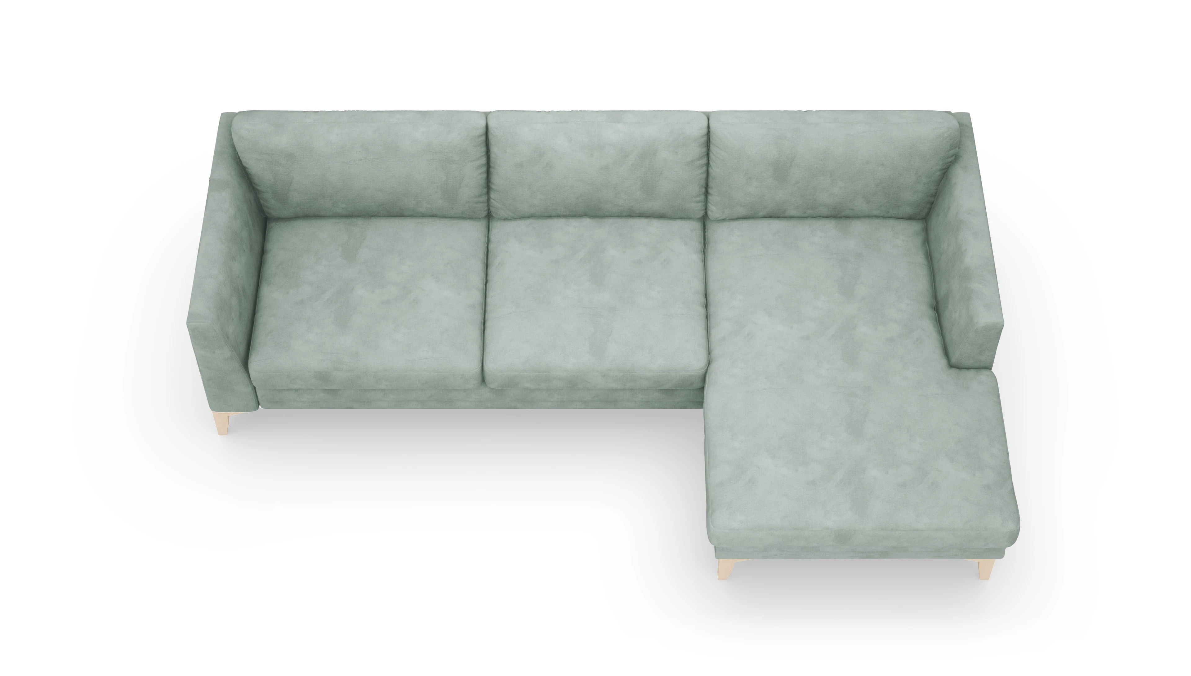 Ansicht des Produktes Fairfield Sofa mit Rec rechts in Samt blau
