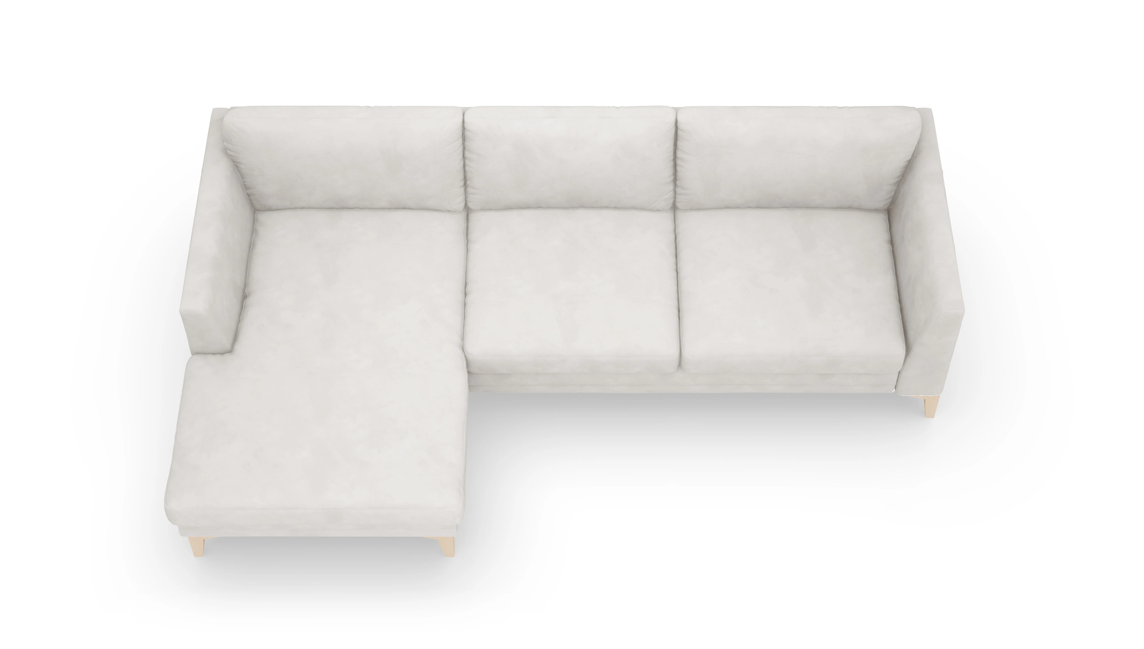 Ansicht des Produktes Fairfield Sofa mit Rec links in Samt weiß