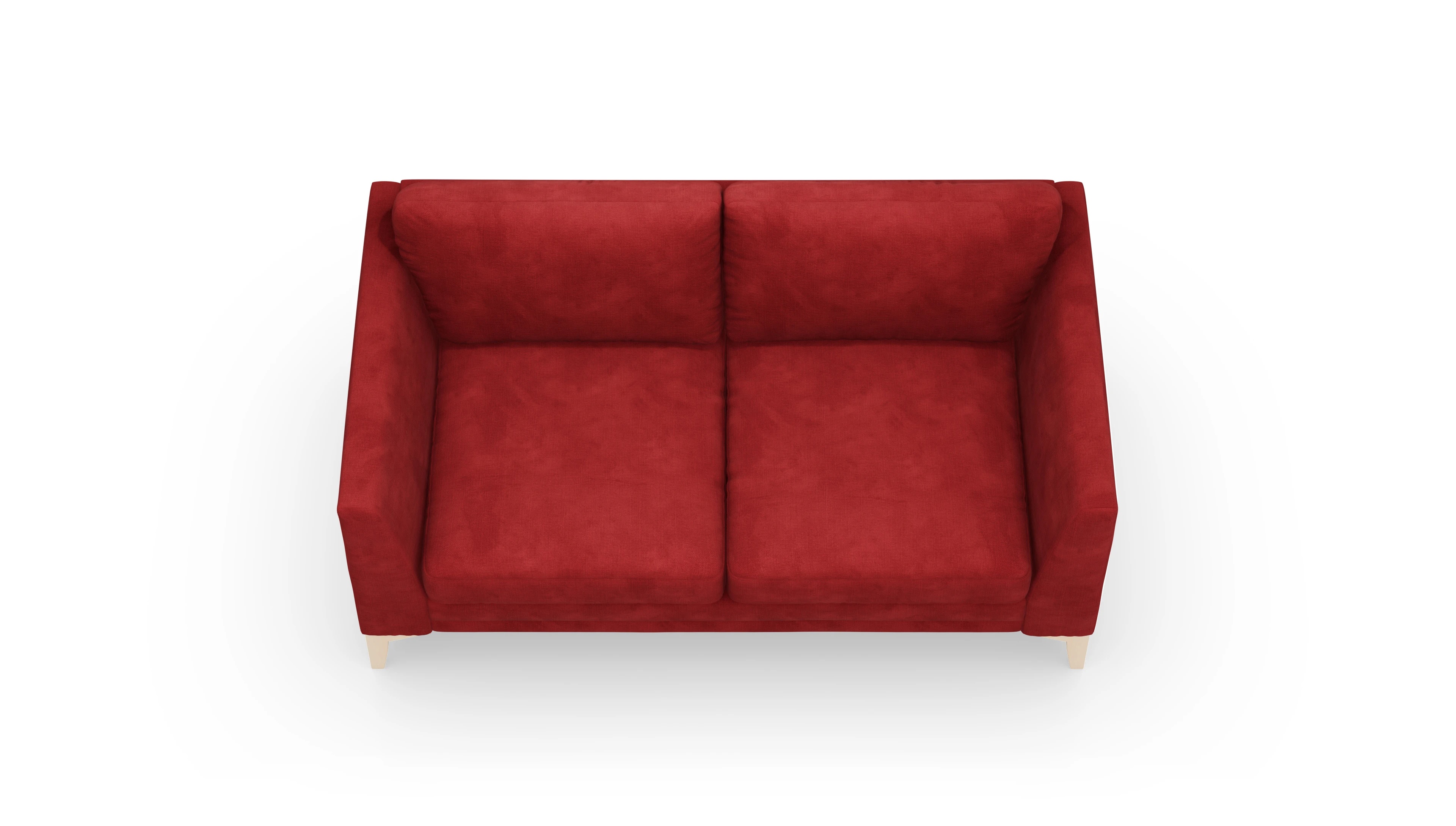 Stoffsofa Fairfield Ansicht des Produktes Fairfield 2-Sitzer in Samt rot