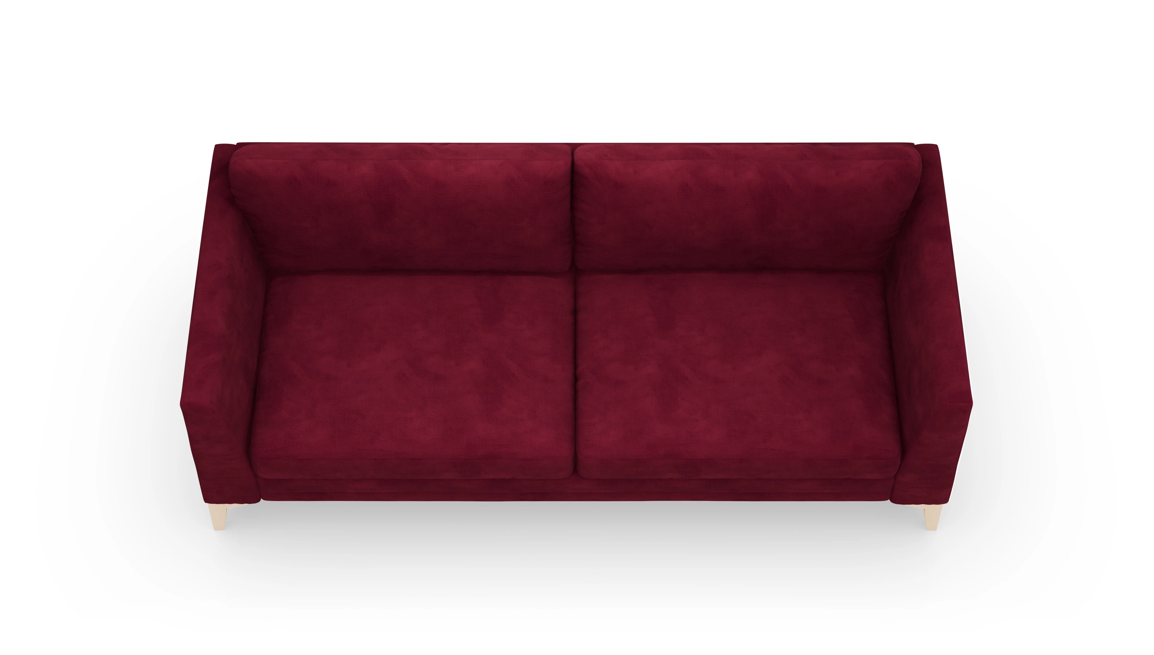 Stoffsofa Fairfield Ansicht des Produktes Fairfield 3-Sitzer in Samt rot