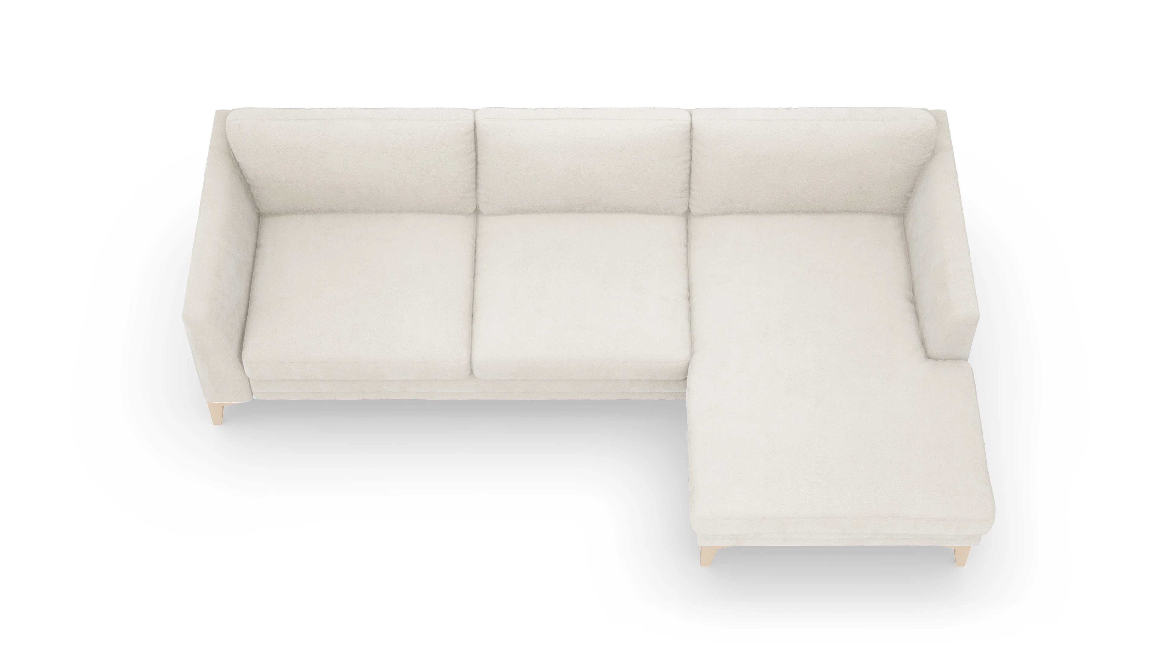 Ansicht des Produktes Fairfield Sofa mit Rec rechts in Stoff weiß