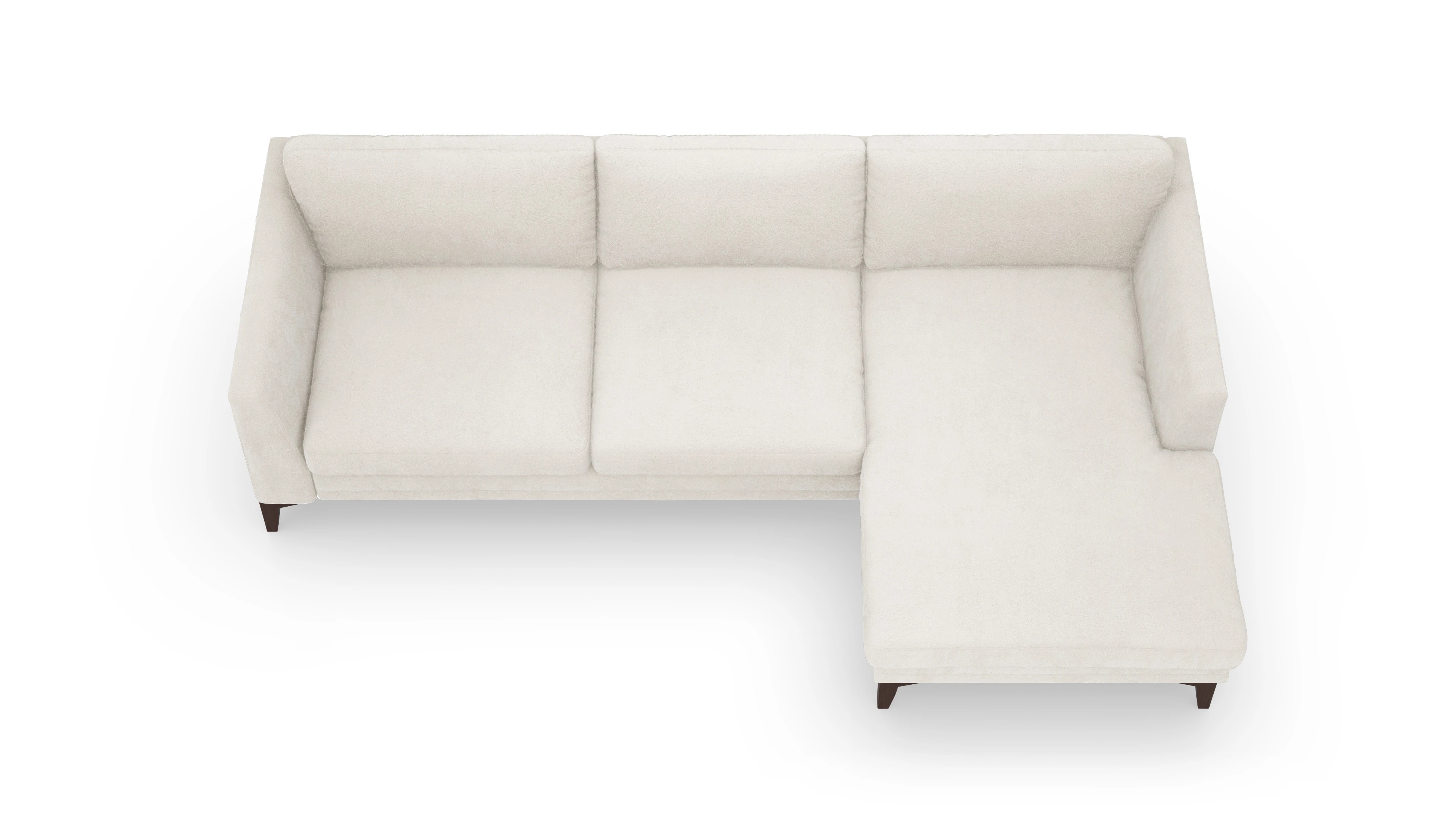 Stoffsofa Fairfield Ansicht des Produktes Fairfield Sofa mit Rec rechts in Stoff weiß