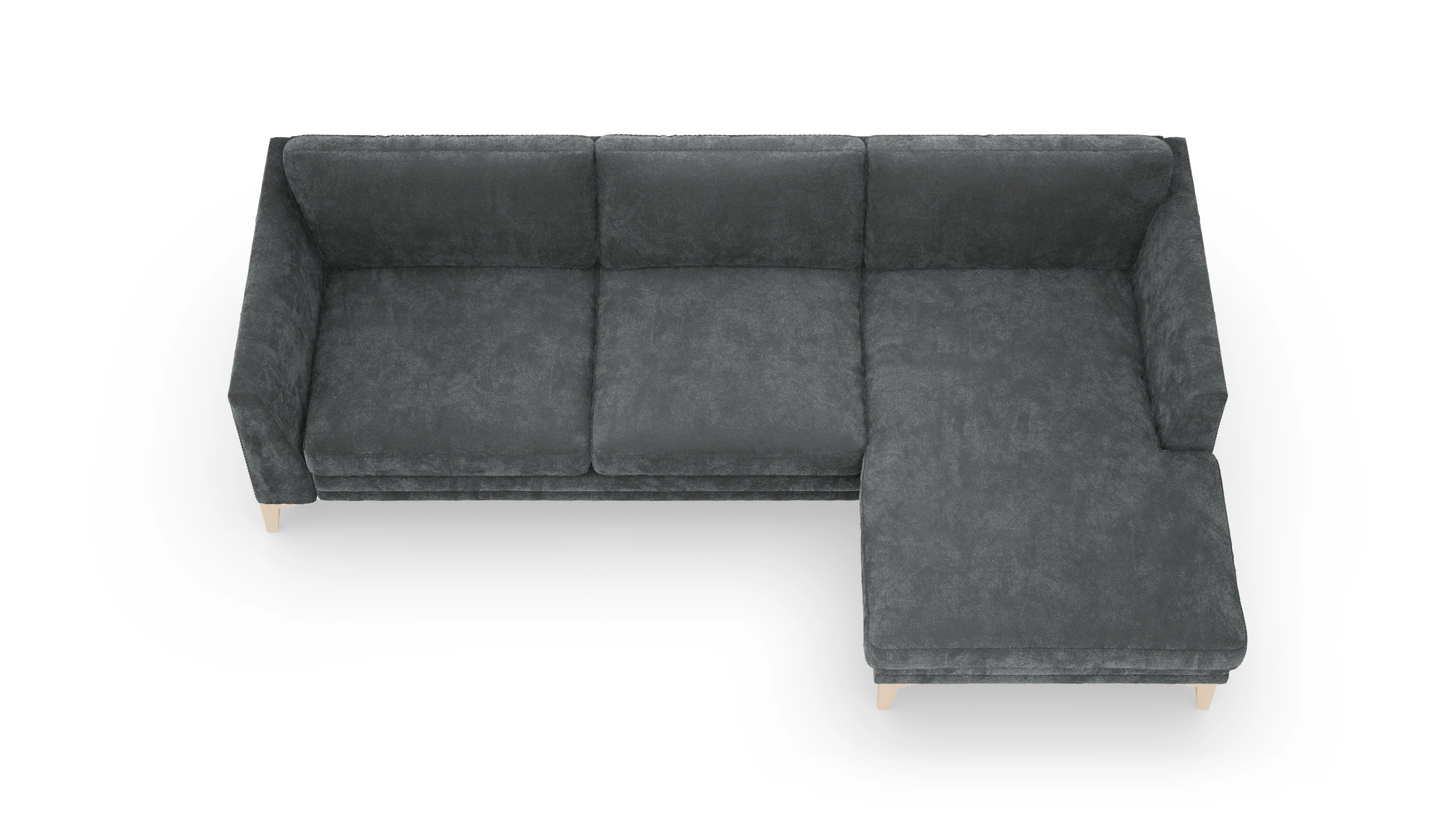 Ansicht des Produktes Fairfield Sofa mit Rec rechts in Stoff grau