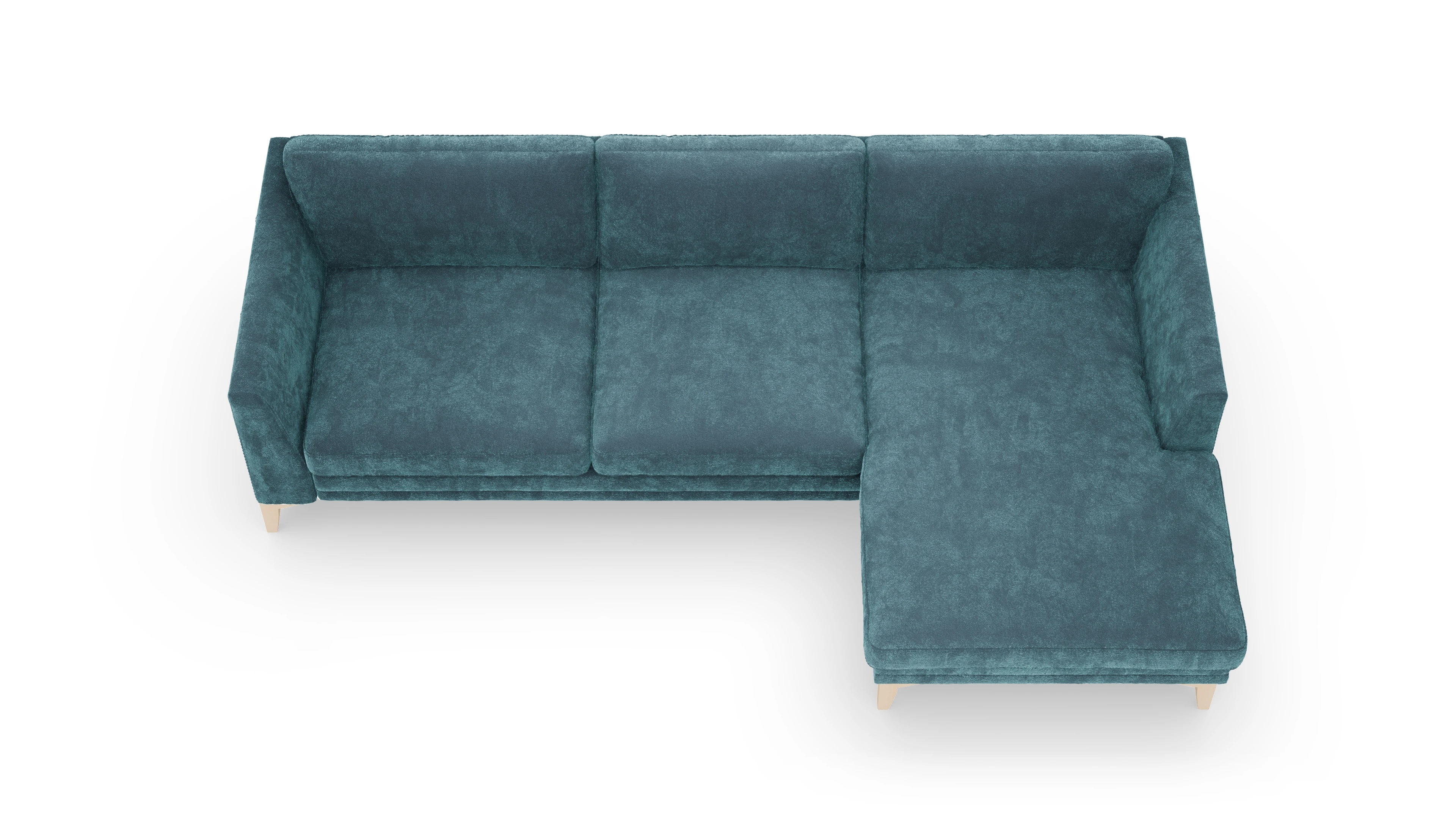 Ansicht des Produktes Fairfield Sofa mit Rec rechts in Stoff blau