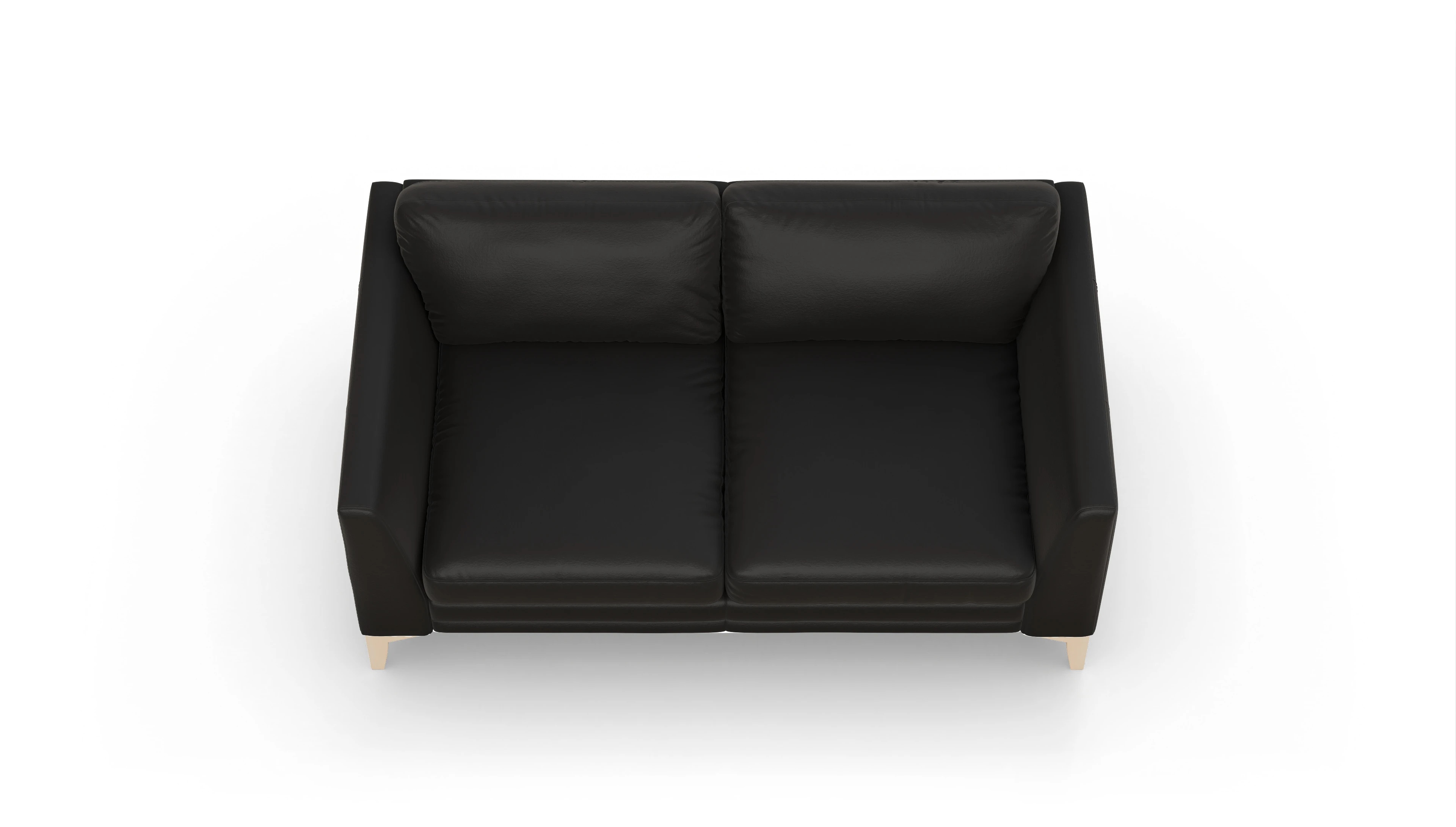 Ansicht des Produktes Fairfield 2-Sitzer in Leder schwarz