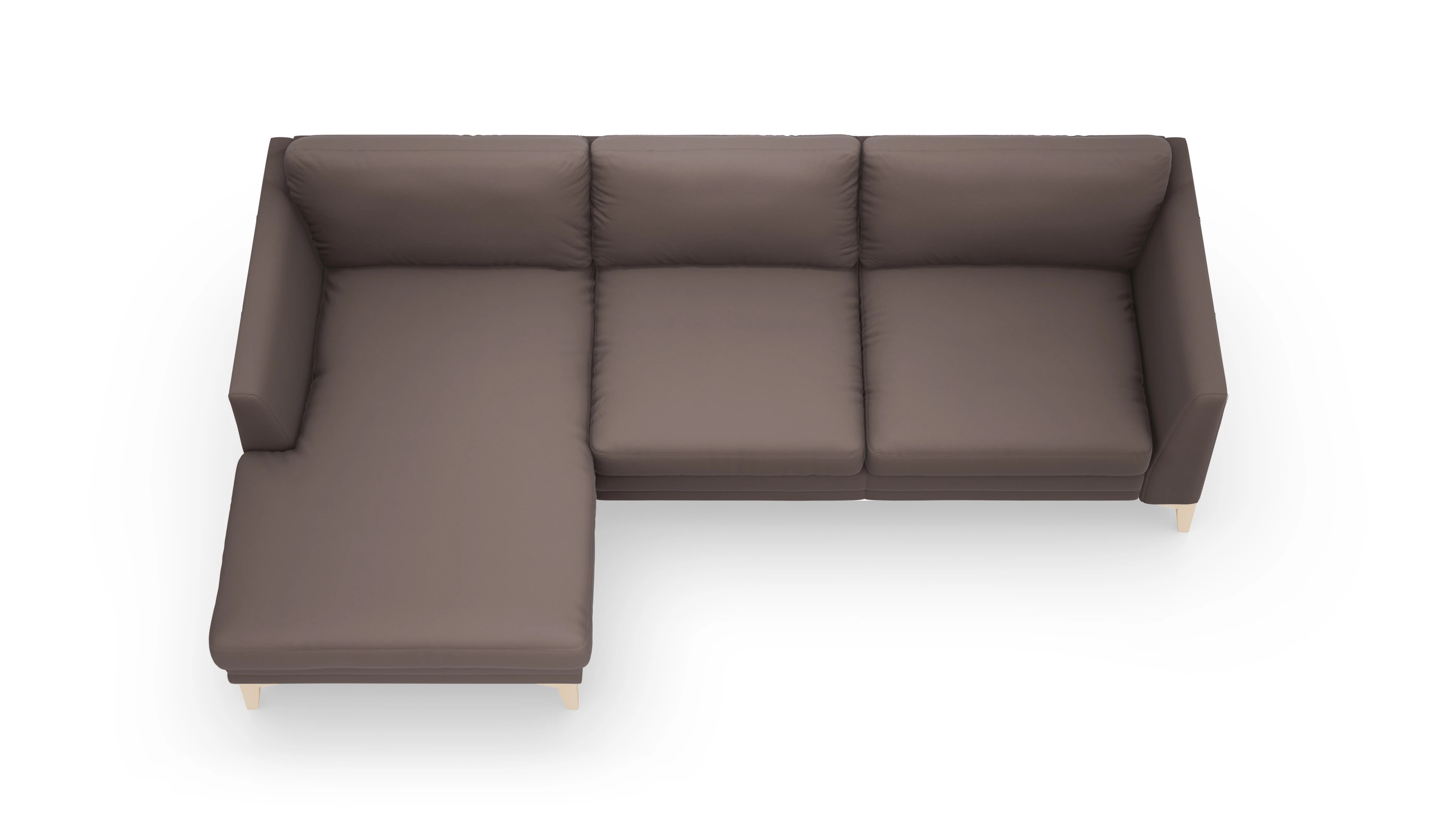 Ansicht des Produktes Fairfield Sofa mit Rec links in Leder grau