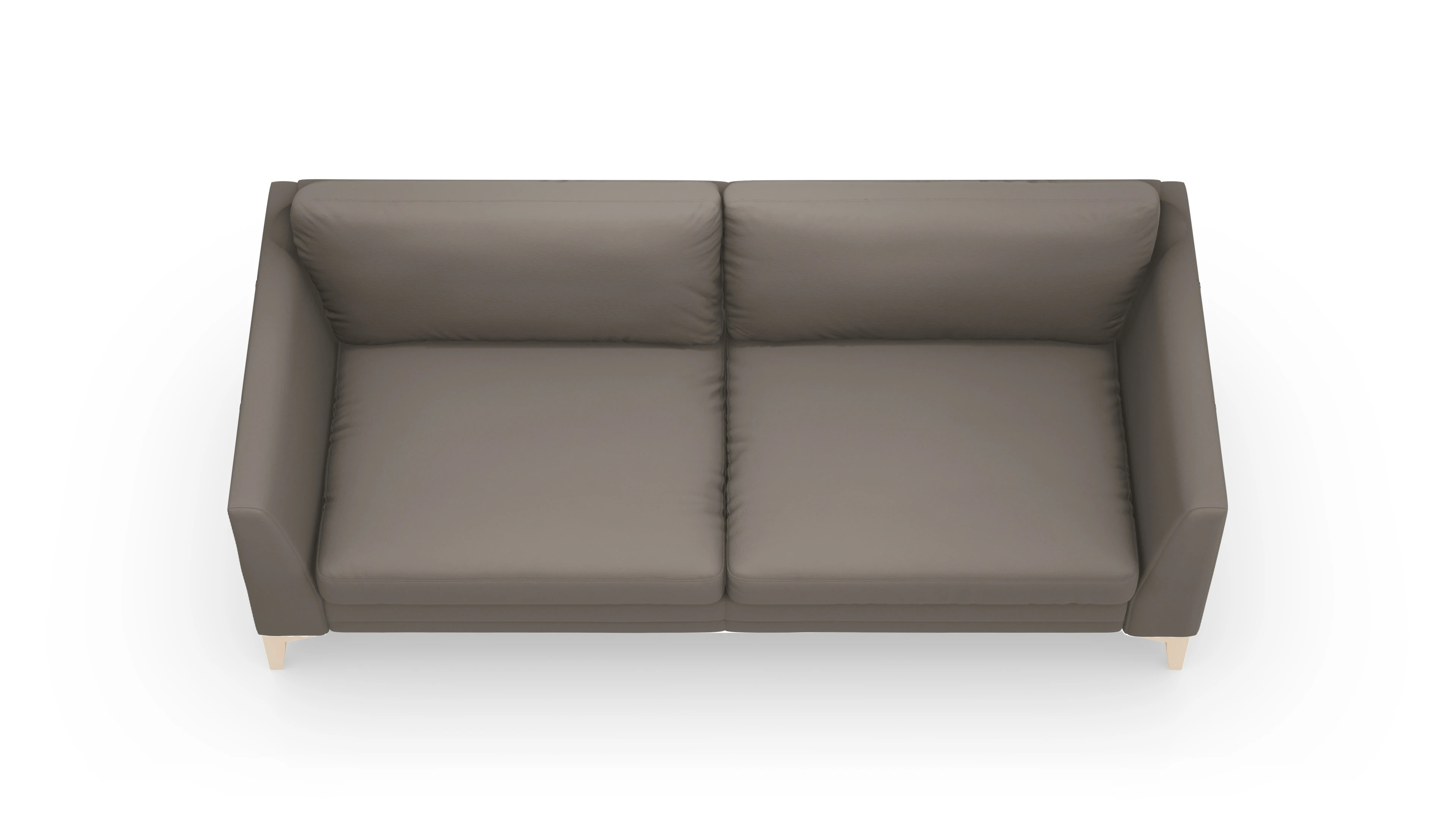 Ledersofa Fairfield Ansicht des Produktes Fairfield 3-Sitzer in Leder grau