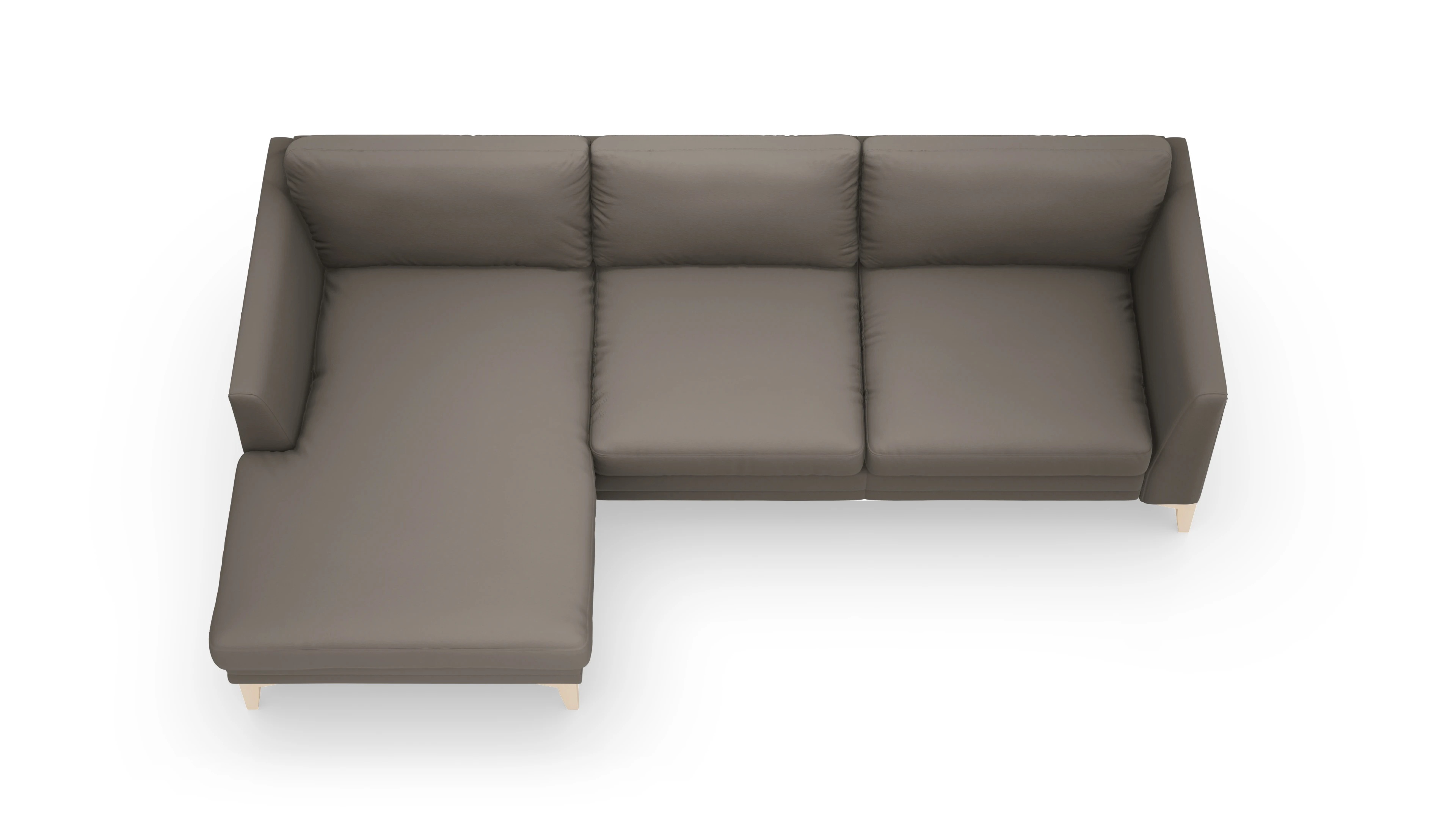 Ansicht des Produktes Fairfield Sofa mit Rec links in Leder grau