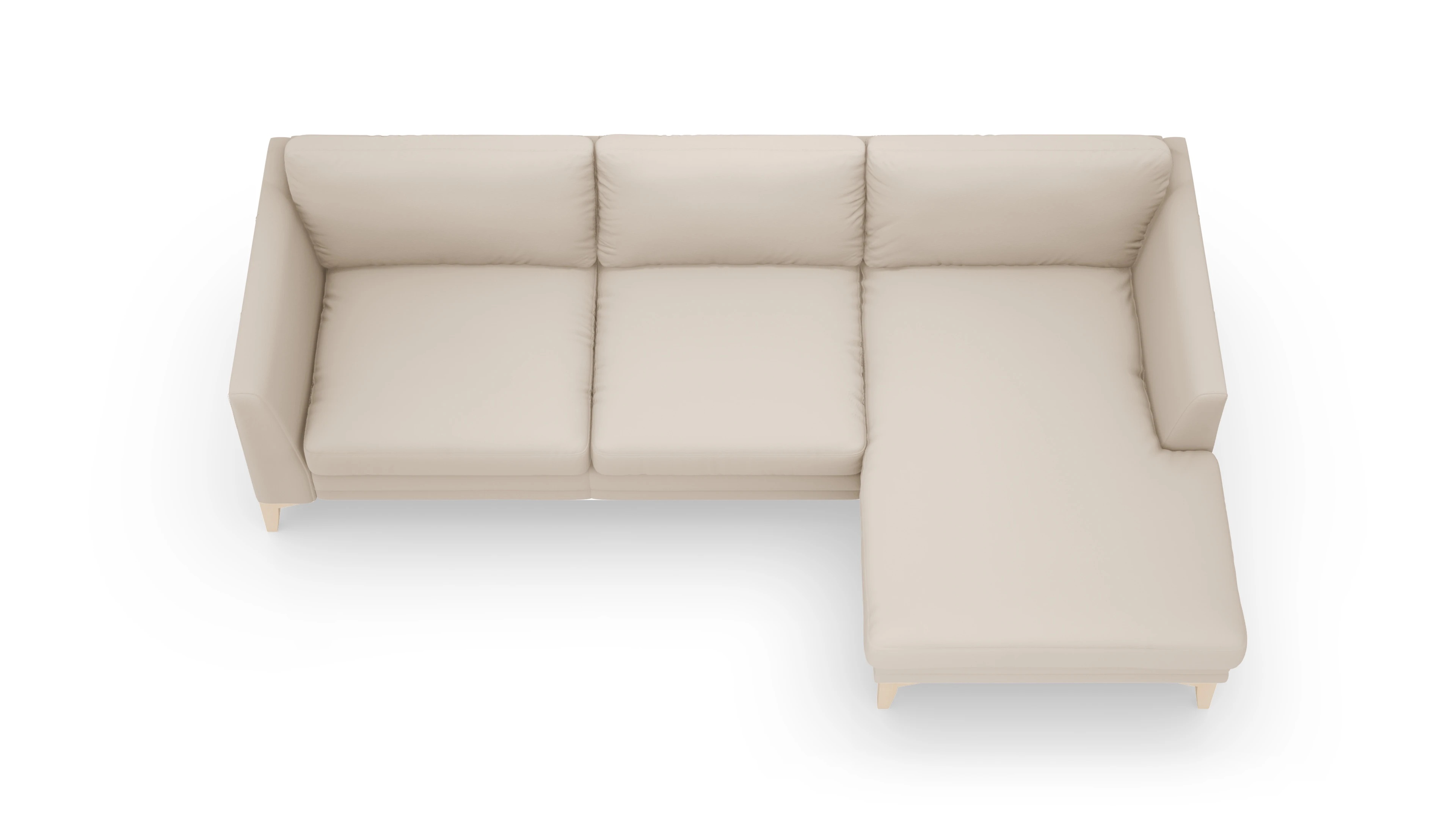 Ansicht des Produktes Fairfield Sofa mit Rec rechts in Leder beige