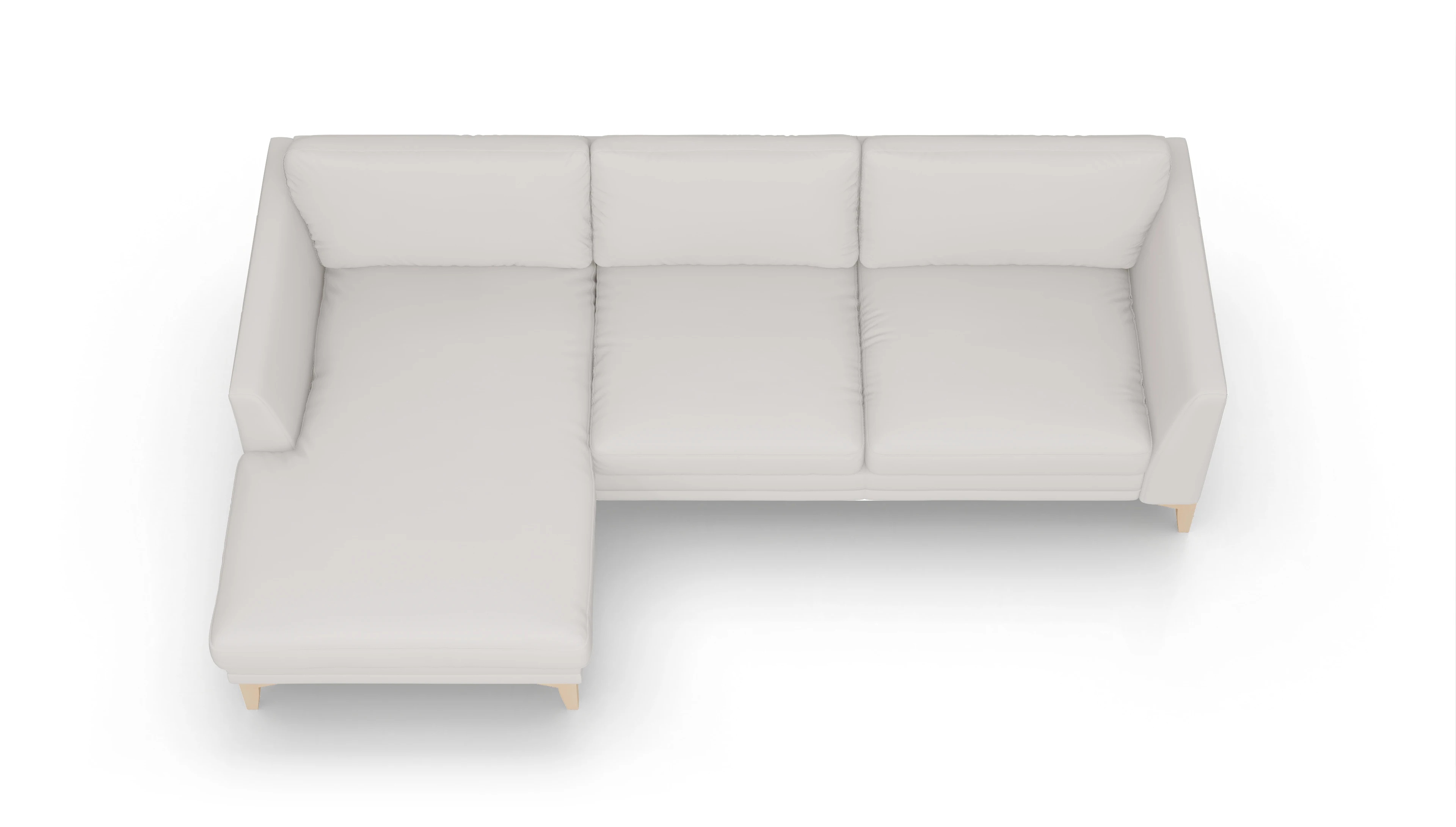 Ansicht des Produktes Fairfield Sofa mit Rec links in Leder weiß