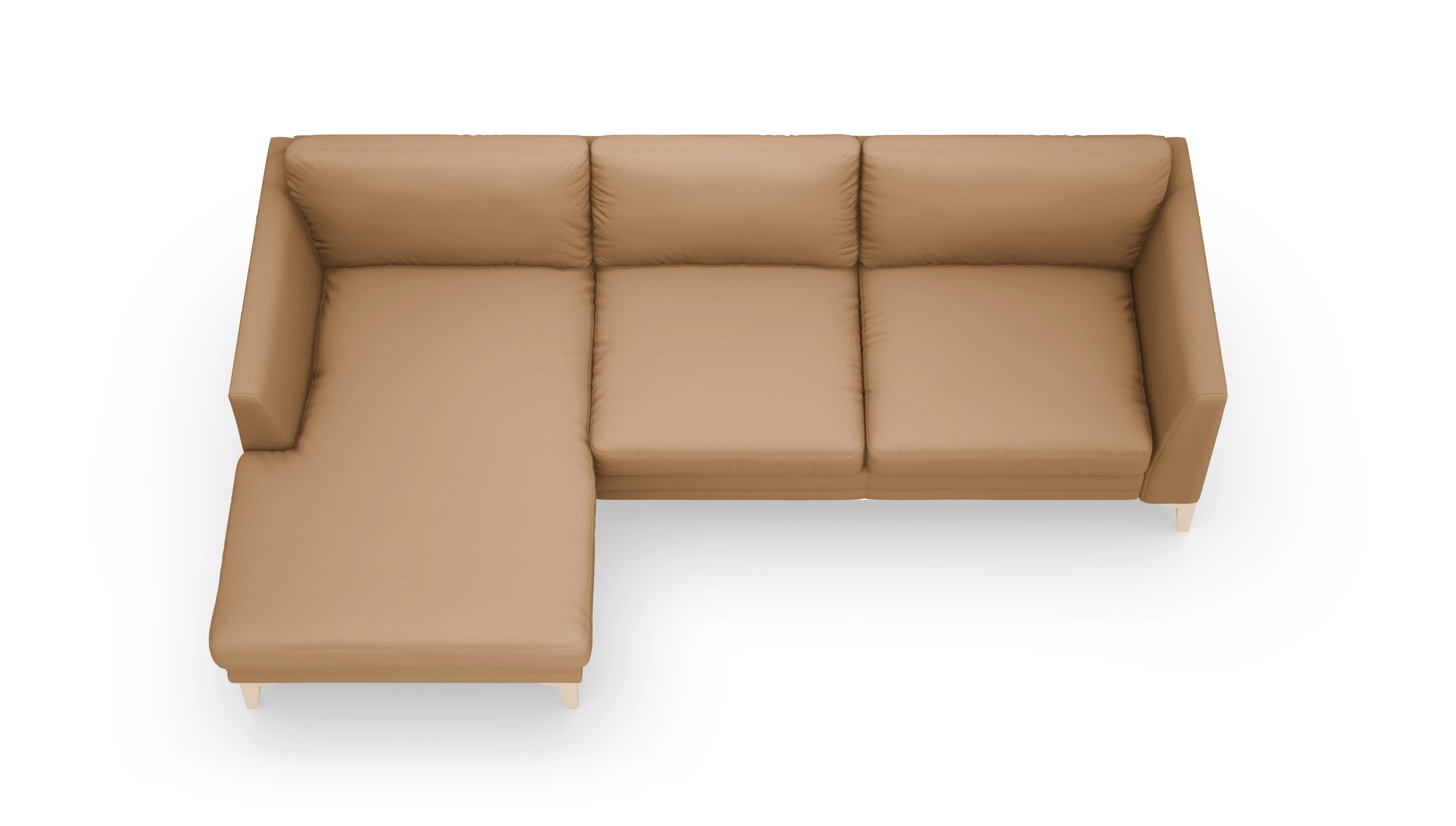 Ansicht des Produktes Fairfield Sofa mit Rec links in Leder braun