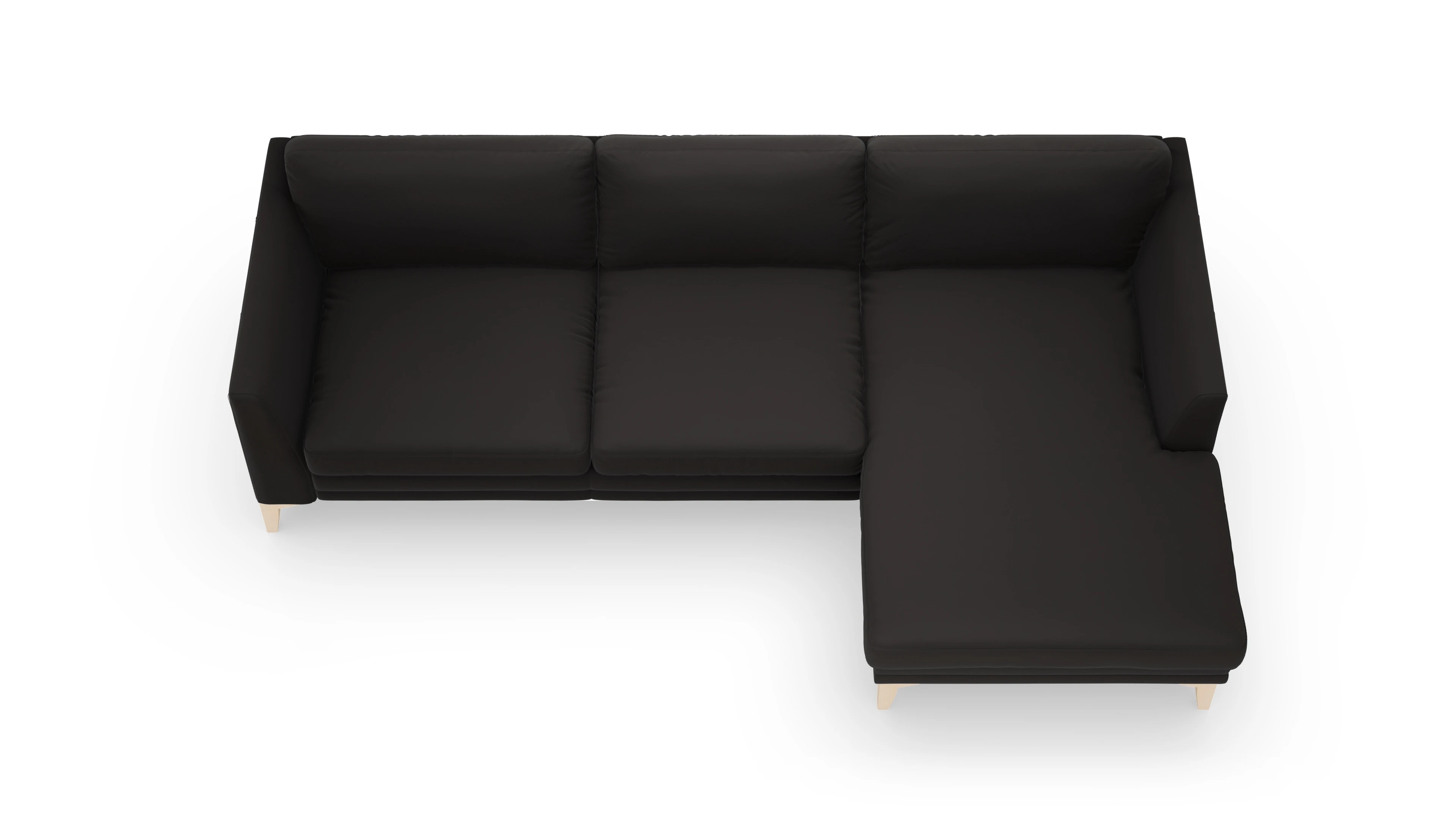 Ansicht des Produktes Fairfield Sofa mit Rec rechts in Leder braun