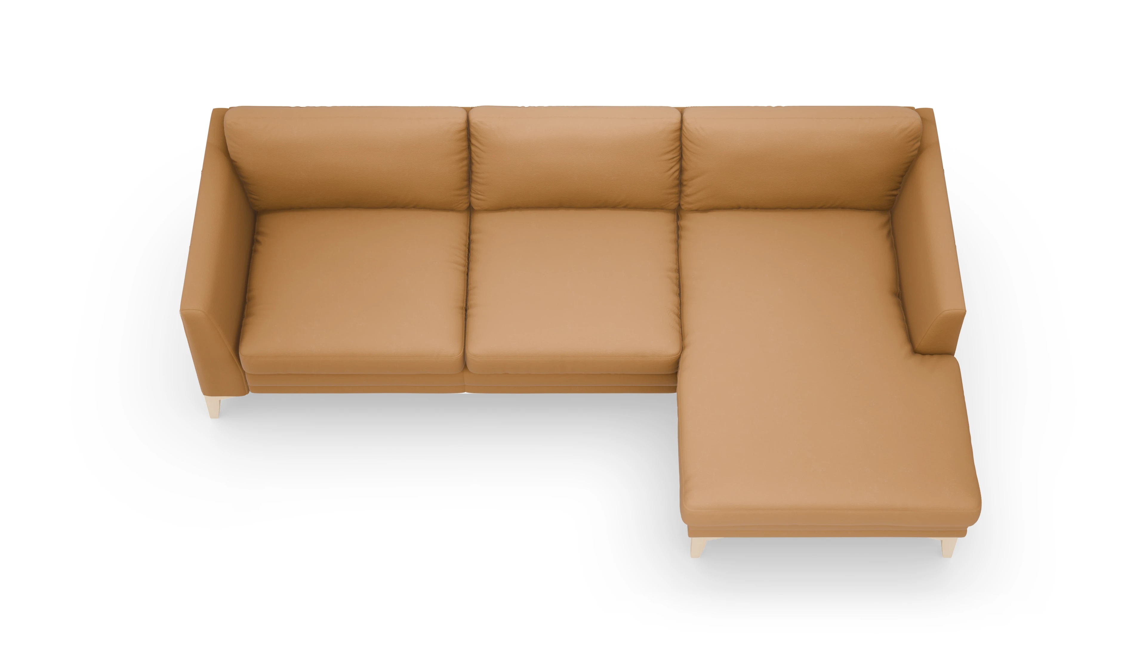 Ansicht des Produktes Fairfield Sofa mit Rec rechts in Leder braun